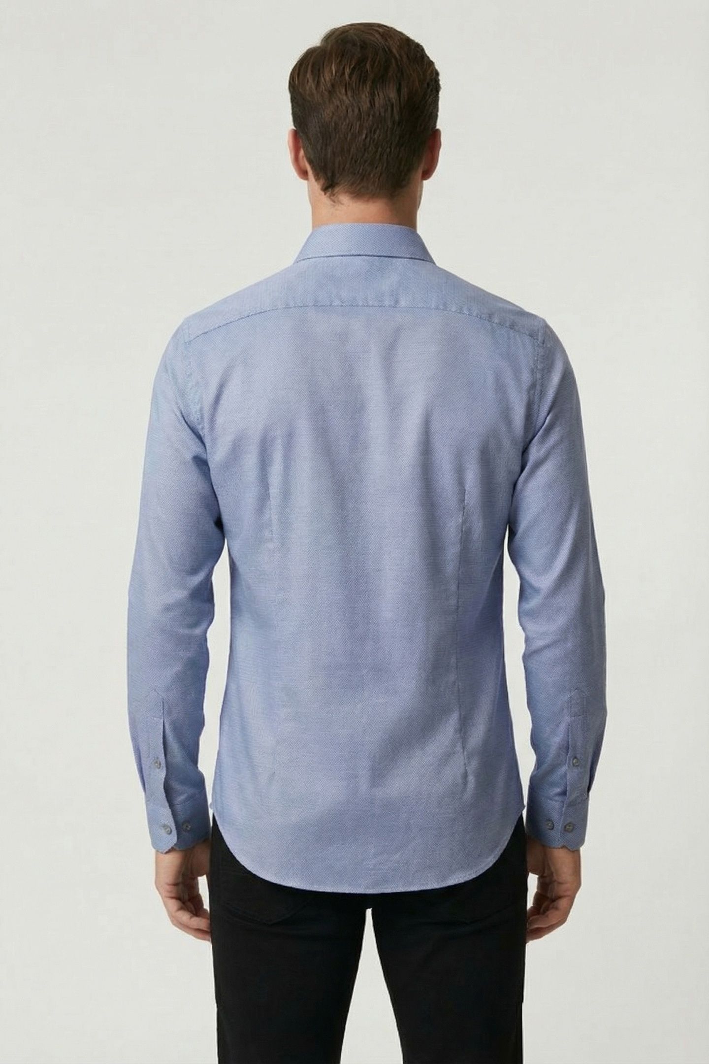 SLIM ESSENTIAL POPLIN DRESS SHIRT NAVY 2