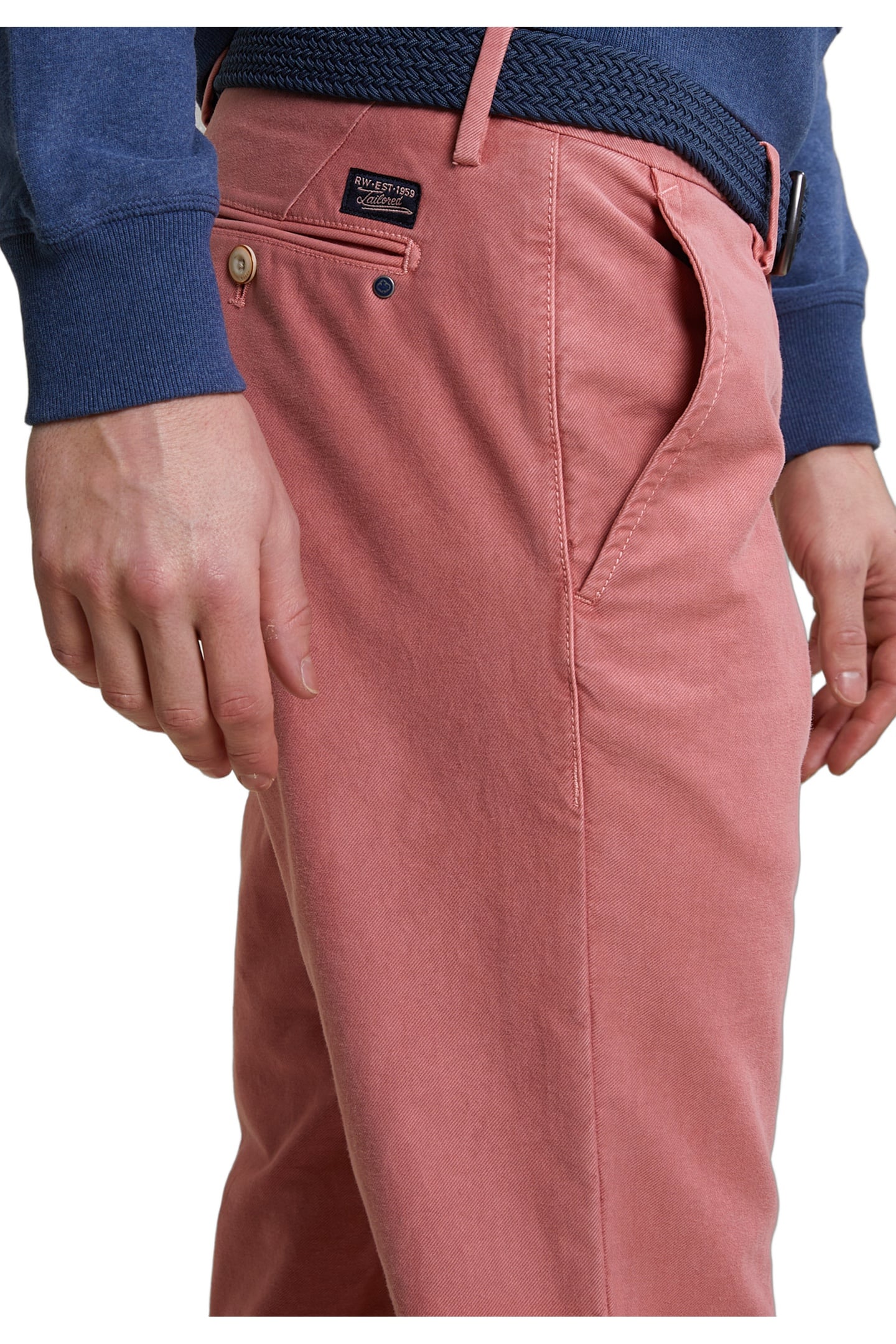 SLIM FIT BASIC CHINO PANTS STRETCH MAHOGANY 4