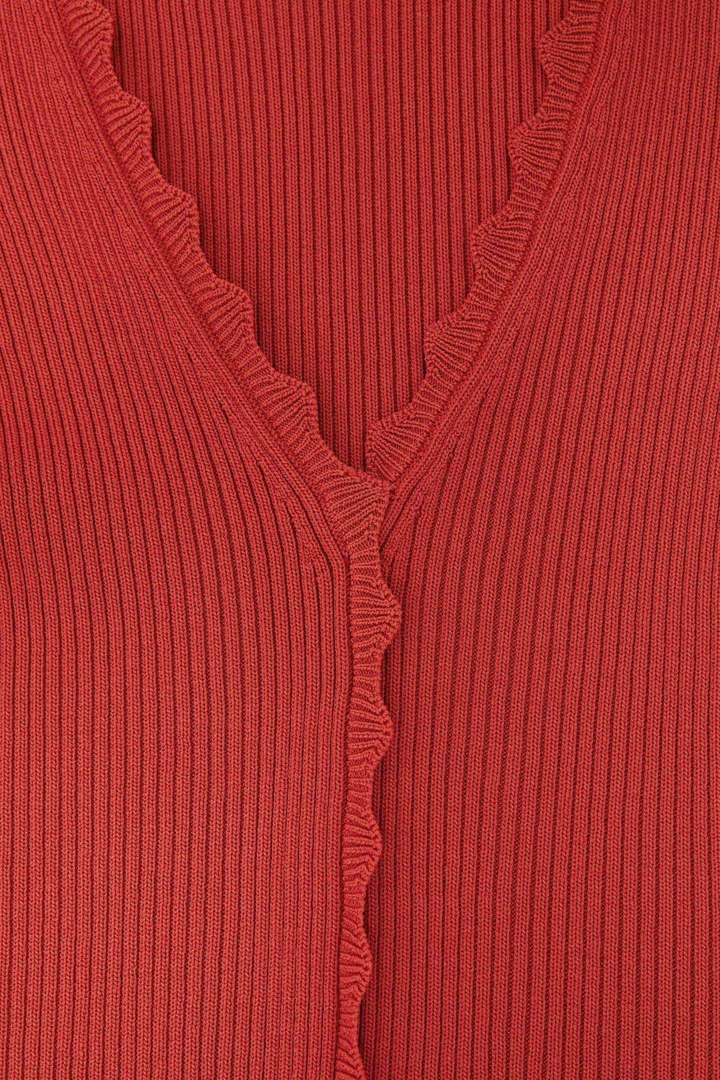 SCALLOP EDGE TOP RUST RED 7