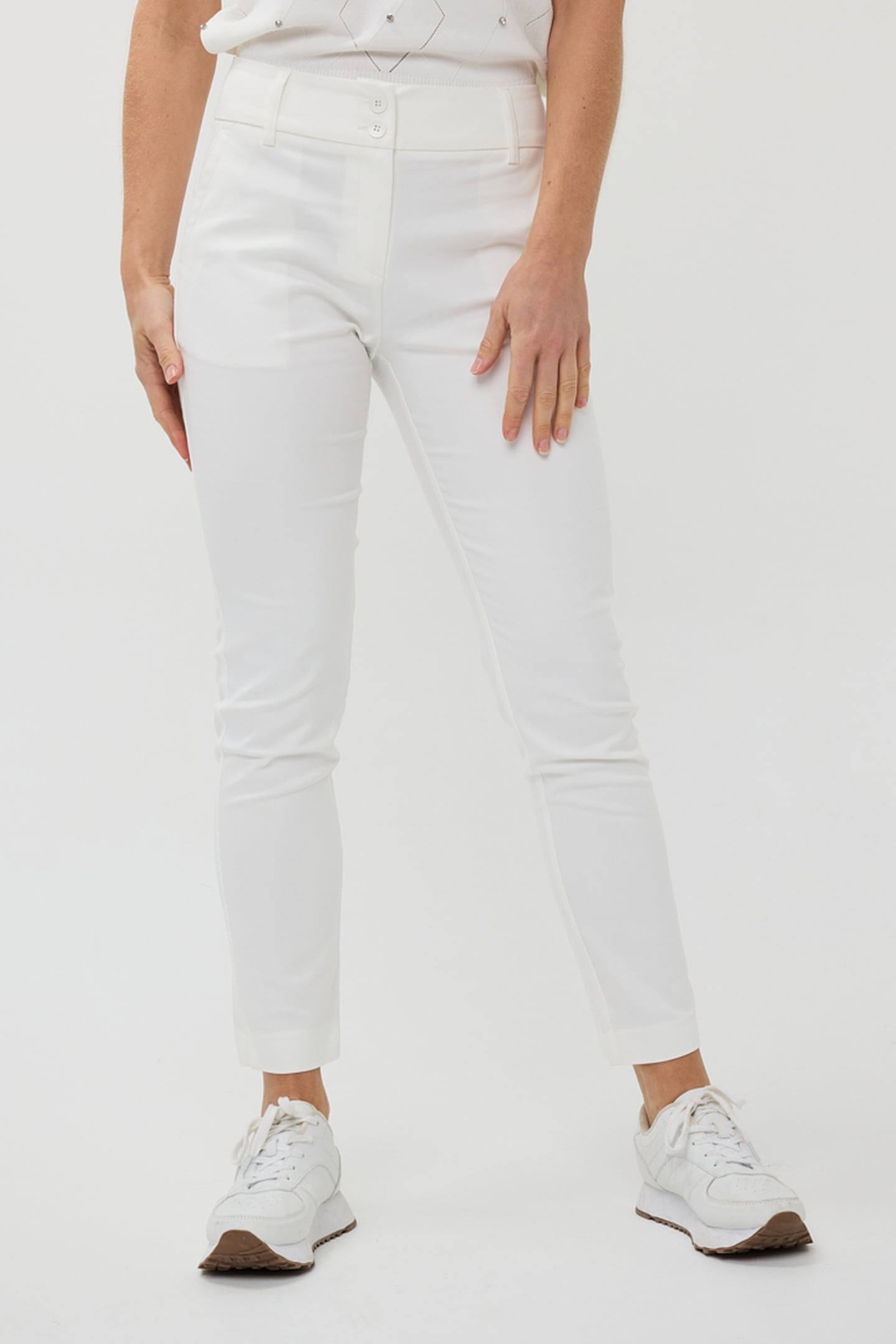TROUSERS CHINO STRETCH OFF WHITE 2