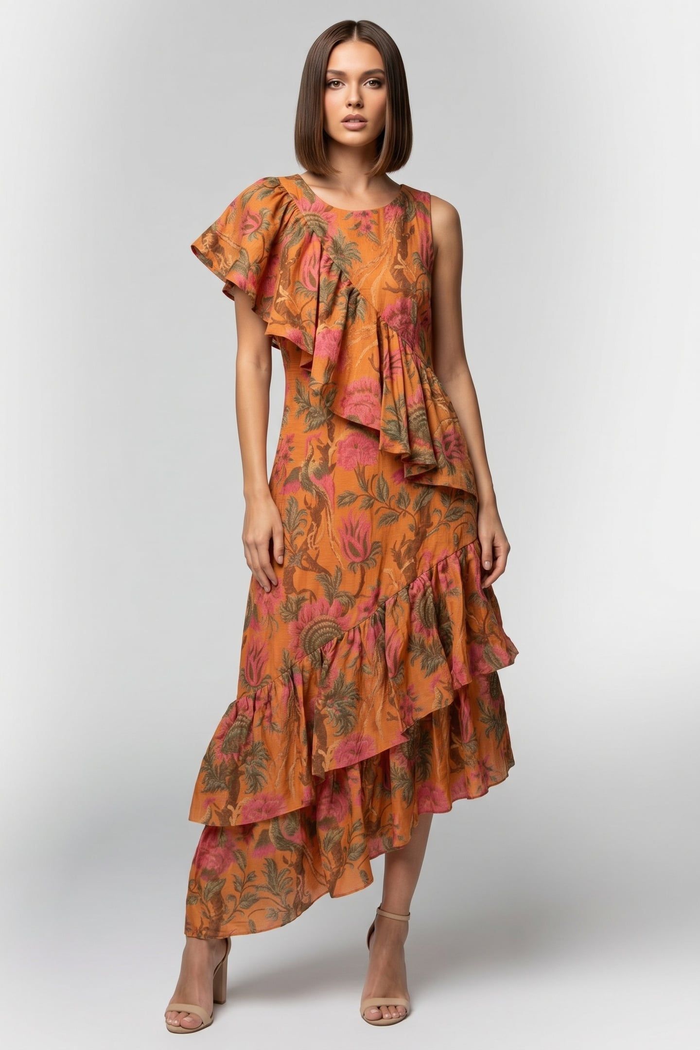 GITA TREASURE DRESS ORANGE 1