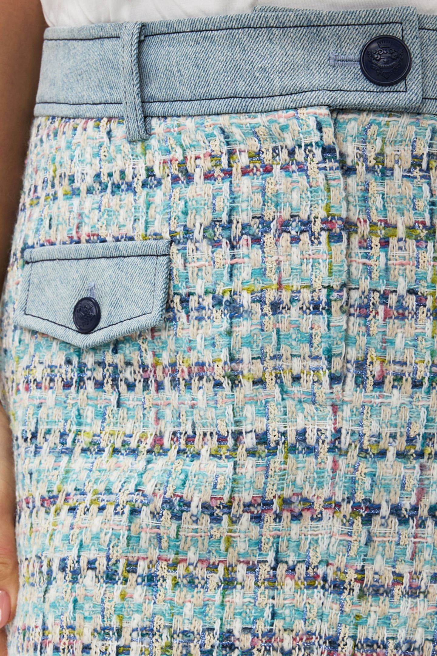 SKIRT TWEED JEANS ACCENT BLUE 7