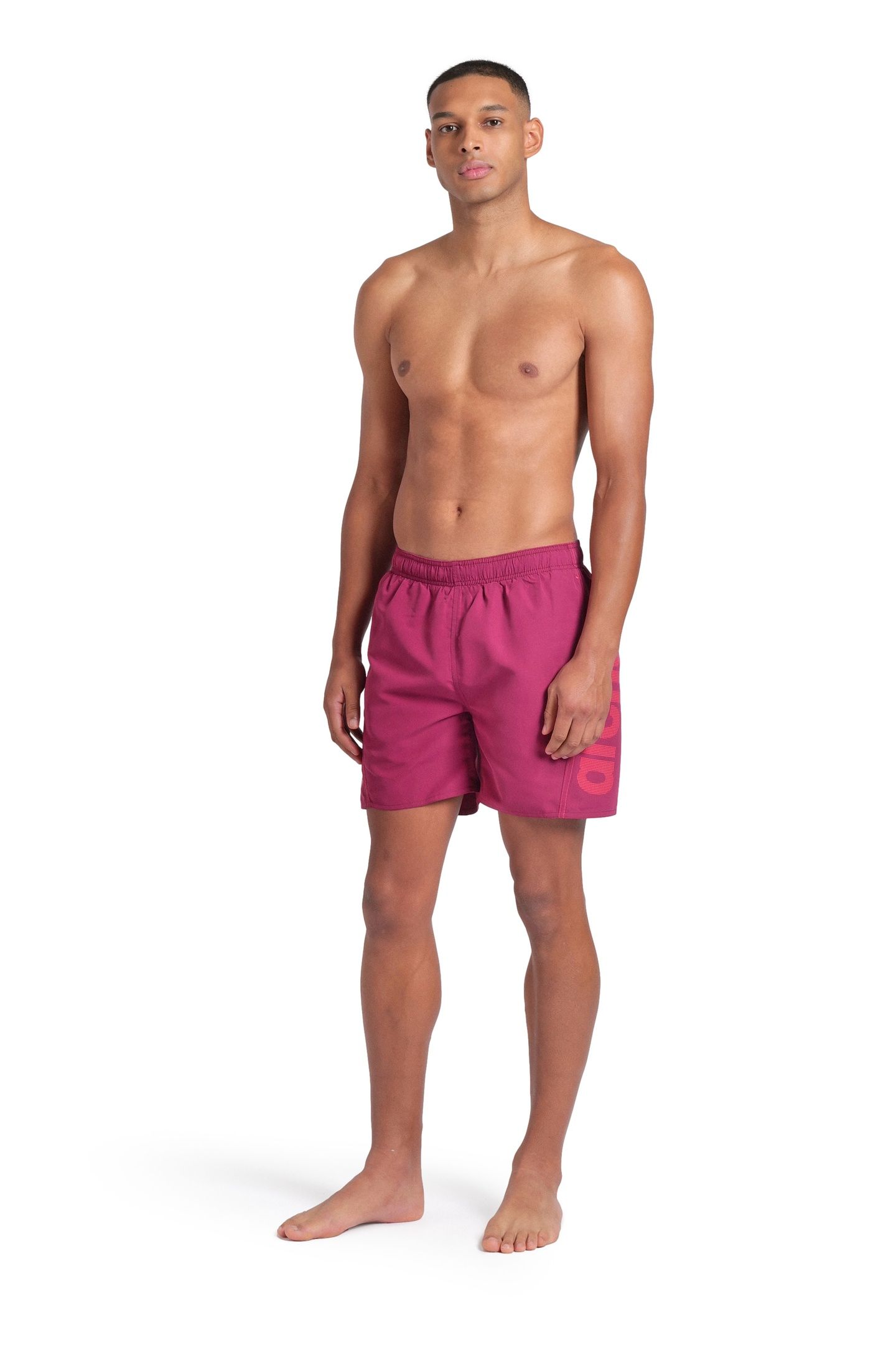 FUNDAMENTALS LOGO BOXER R DARK PURPLE-CALYPSO CORAL 1