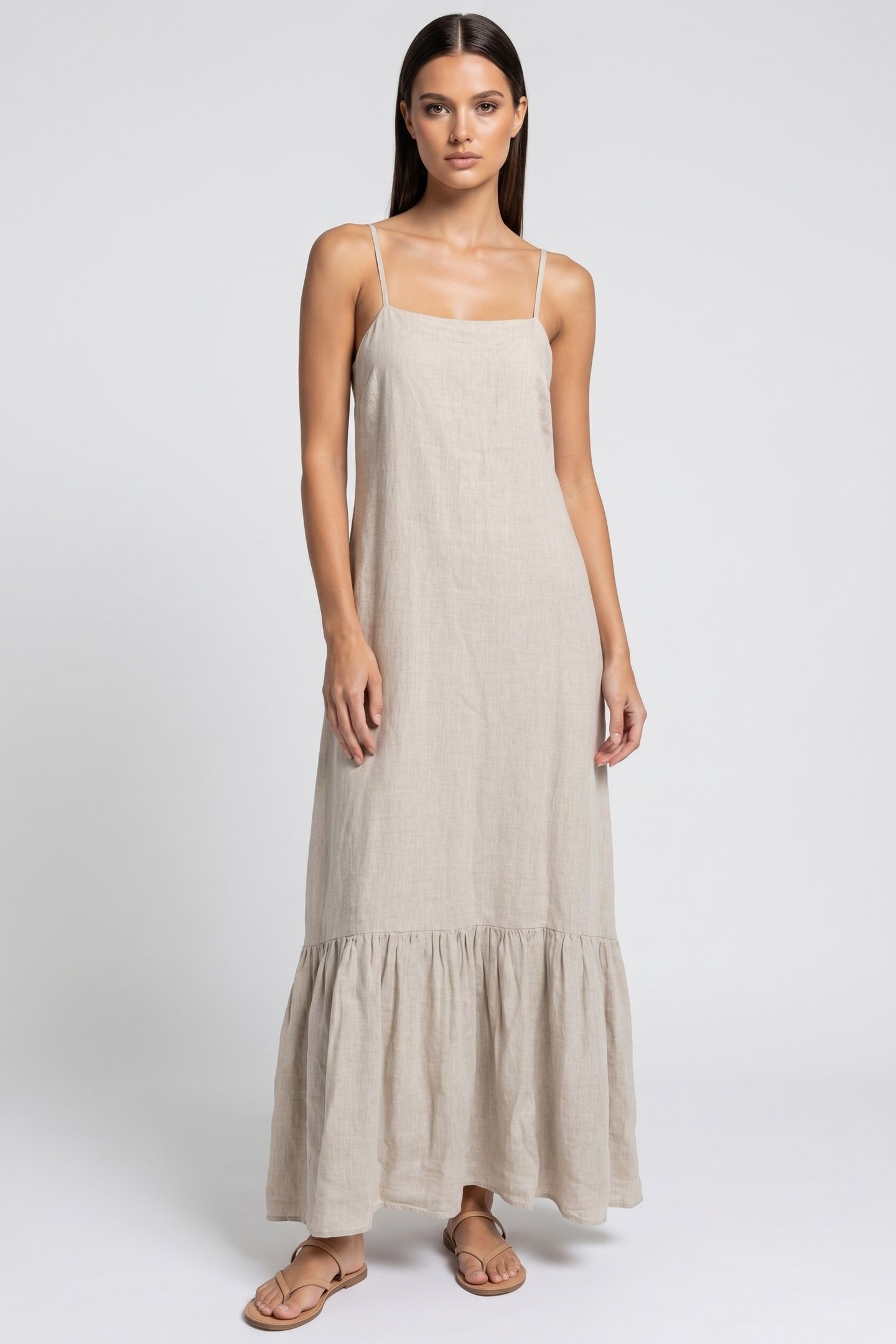 MISA DRESS BEIGE 1
