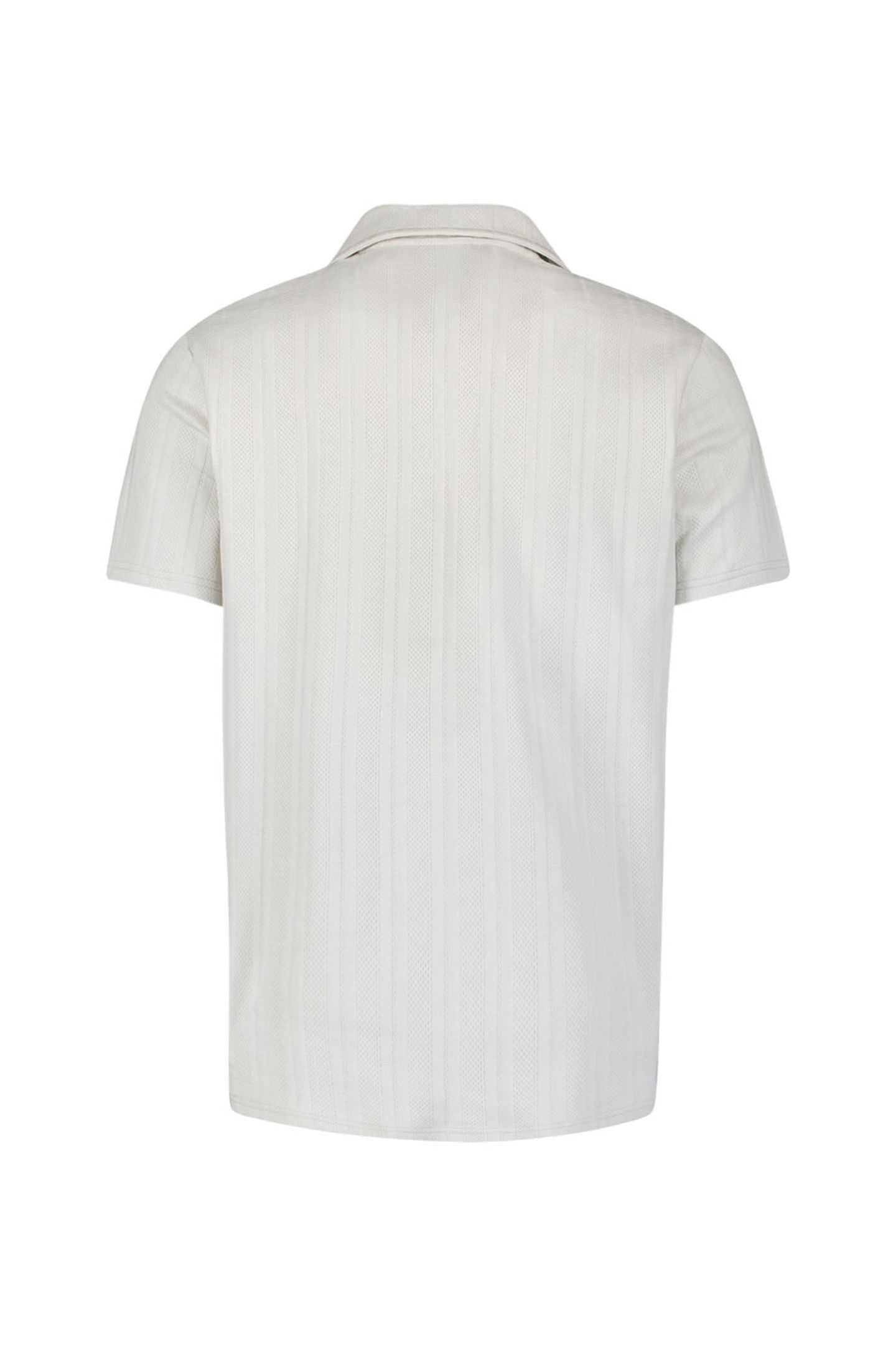 POLO REVERS SOLID VERTICAL JACQUARD STRIPES CHALK 4