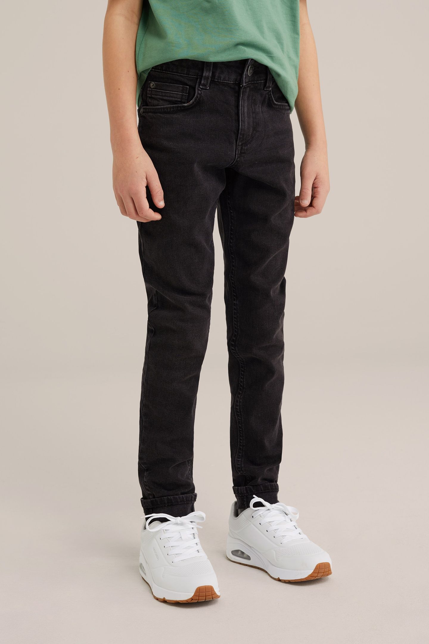 5-POCKET MID WAIST DARK GREY 1