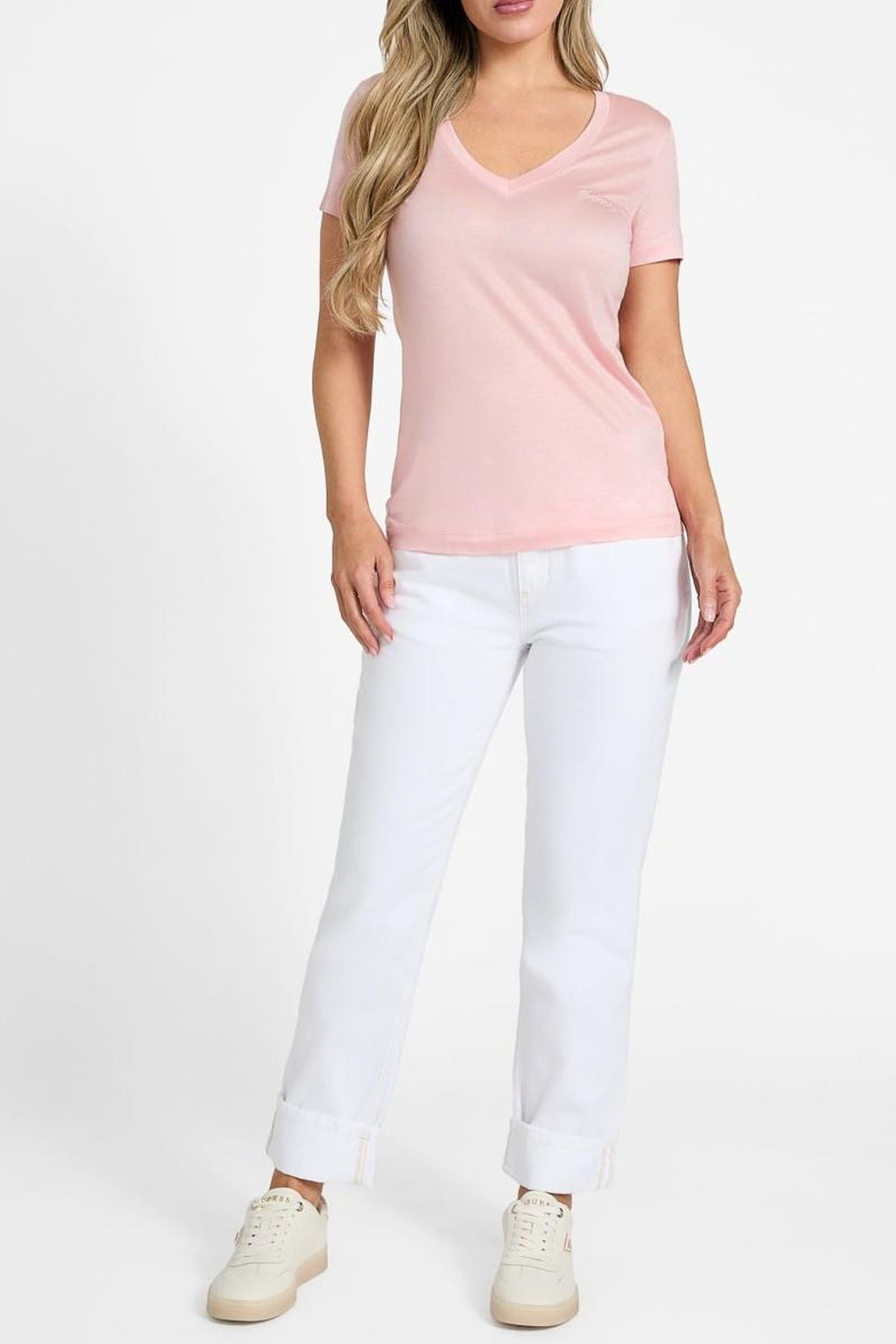 GUESS ECO VN SS LIGHT BASIC TE PINK PEARL 7