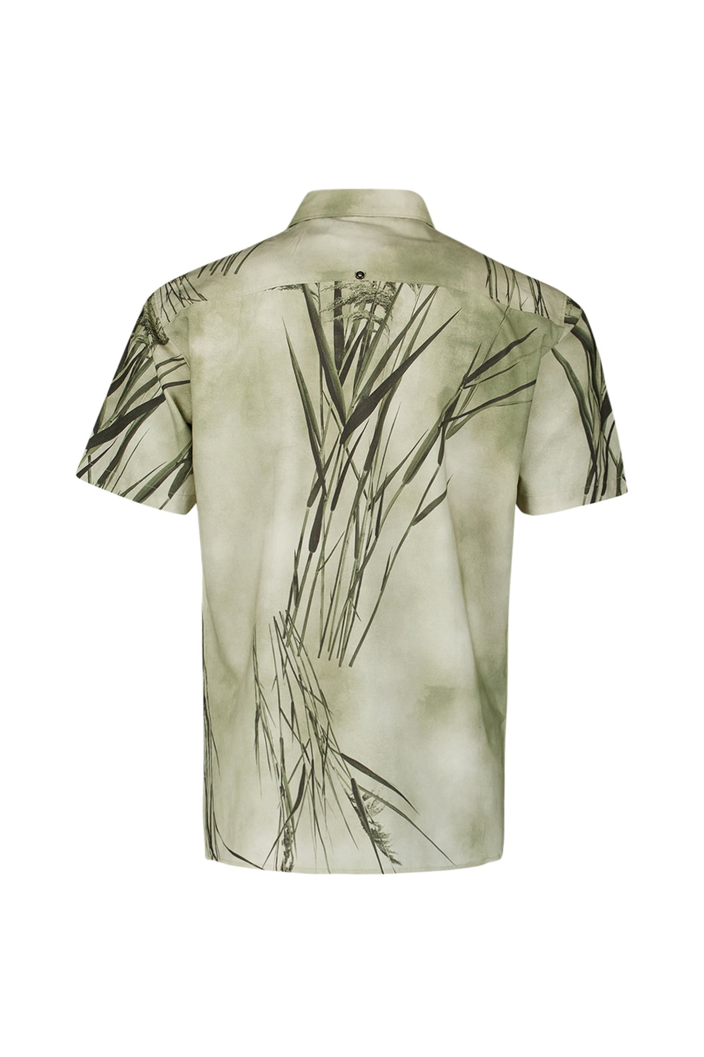 SHIRT SHORT SLEEVE REVERS COLLAR ALLOVER PRINTED MINT 5