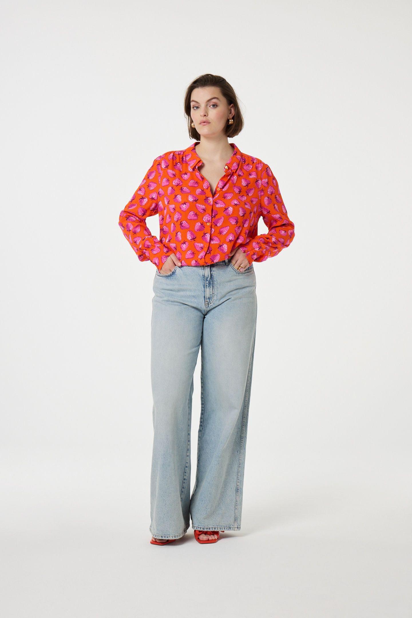 COCO BLOUSE TANGERINE/PINK DREAM 1