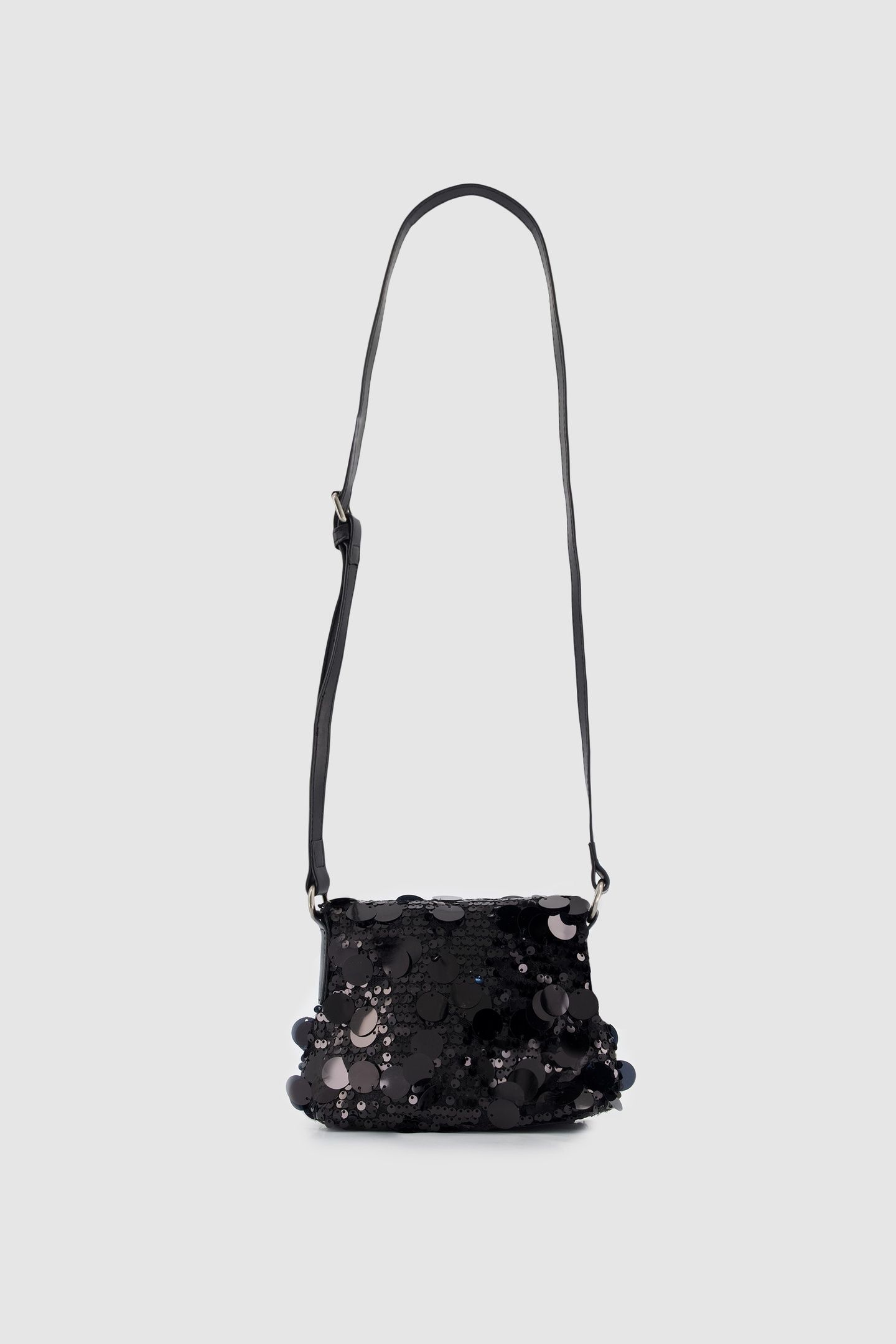 BLACK SEQUINS EMBROIDERY HANDBAG 4