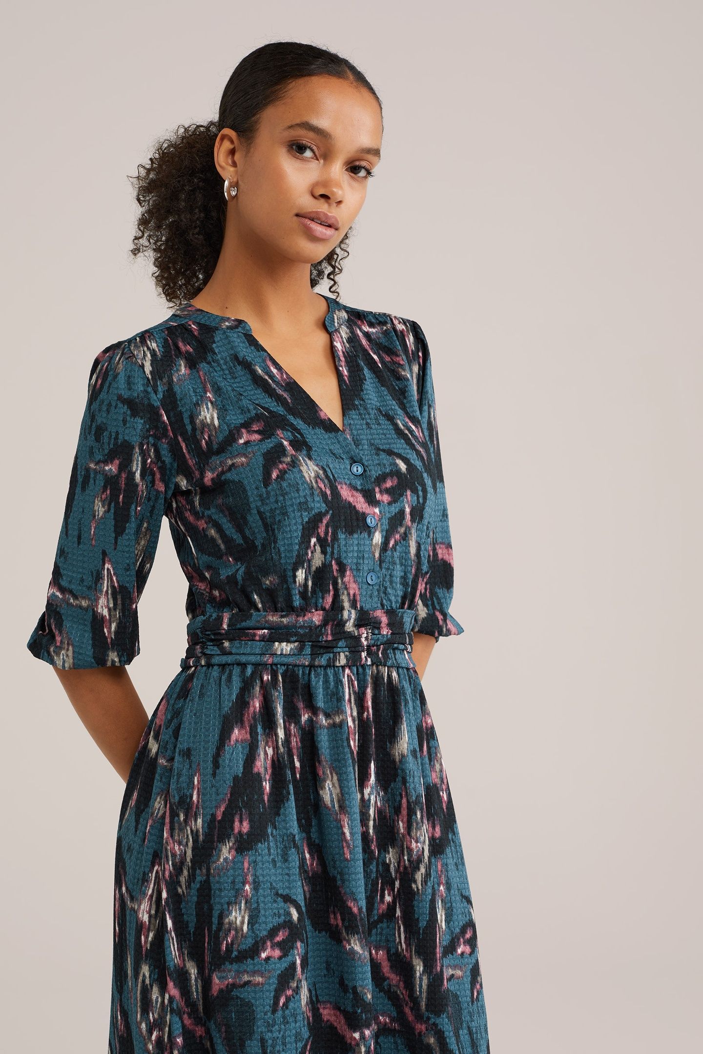 DRESS MIDI MULTI-COLOURED 2