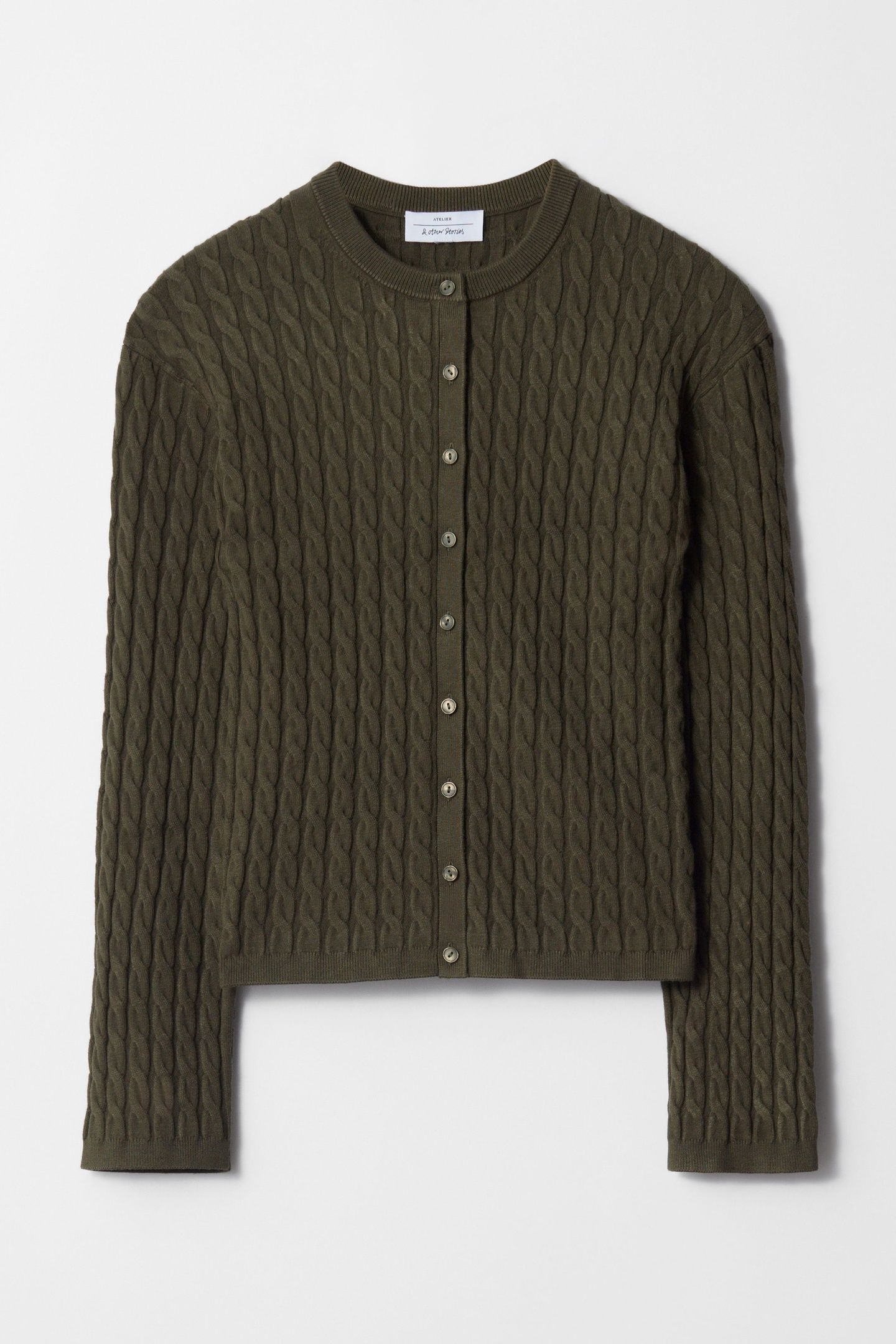 OSSI CABLE CARDIGAN KHAKI 3
