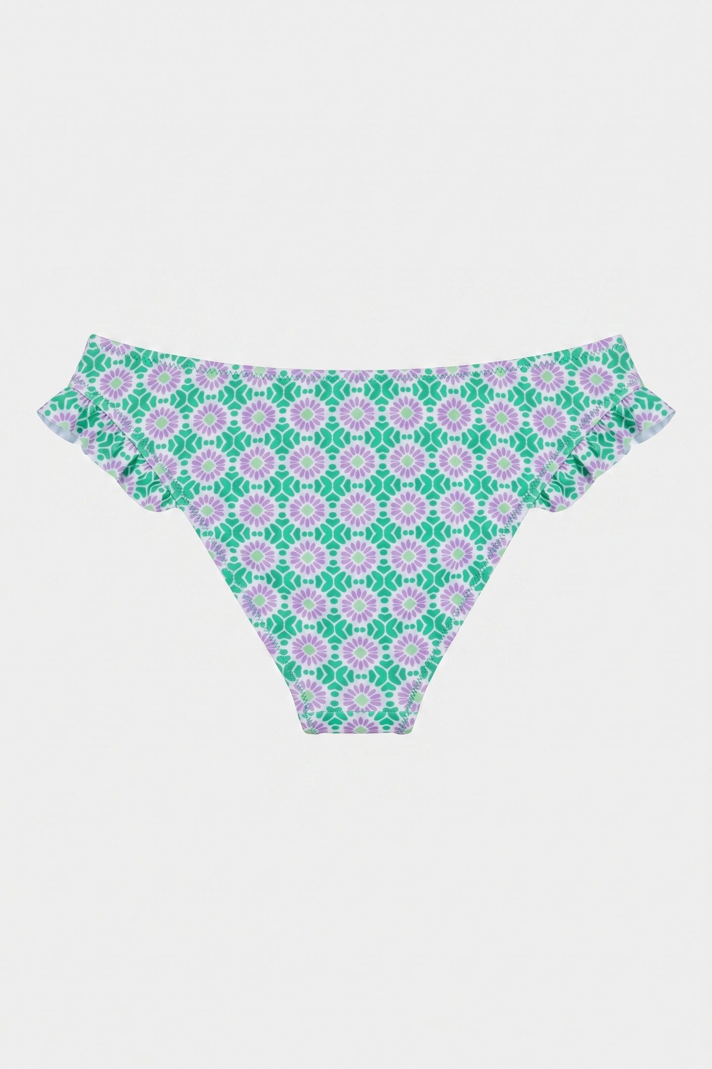 V-SHAPE BIKINI BOTTOM PORTO TILE FRESH GREEN 3