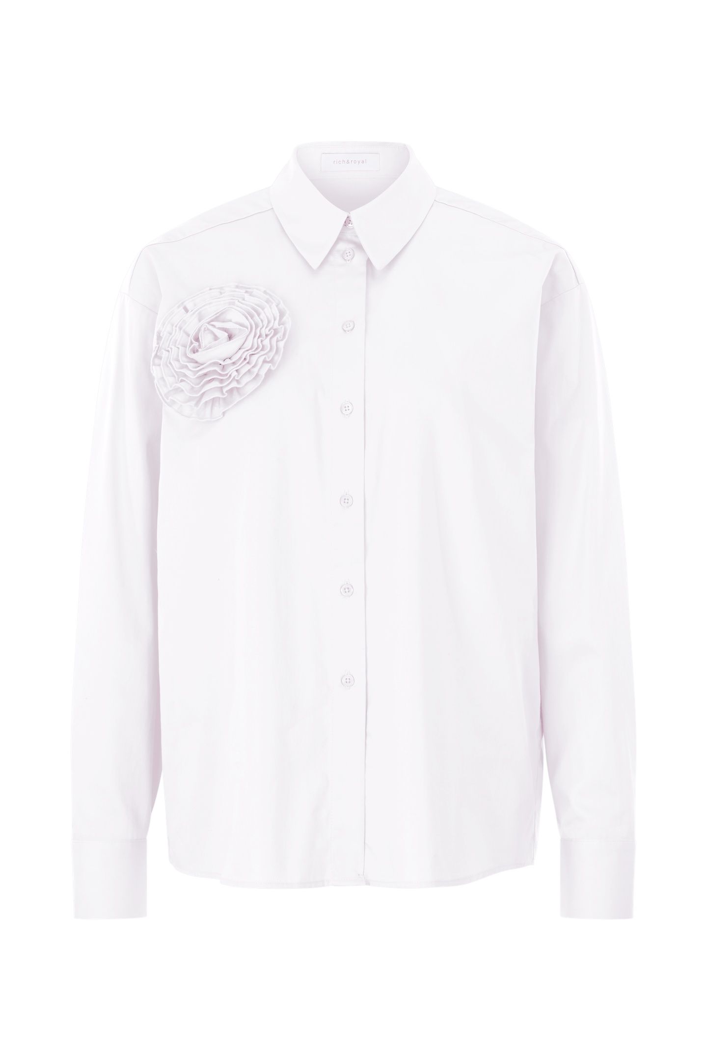 COTTON BLOUSE WITH FLOWER DETAIL WHITE 3