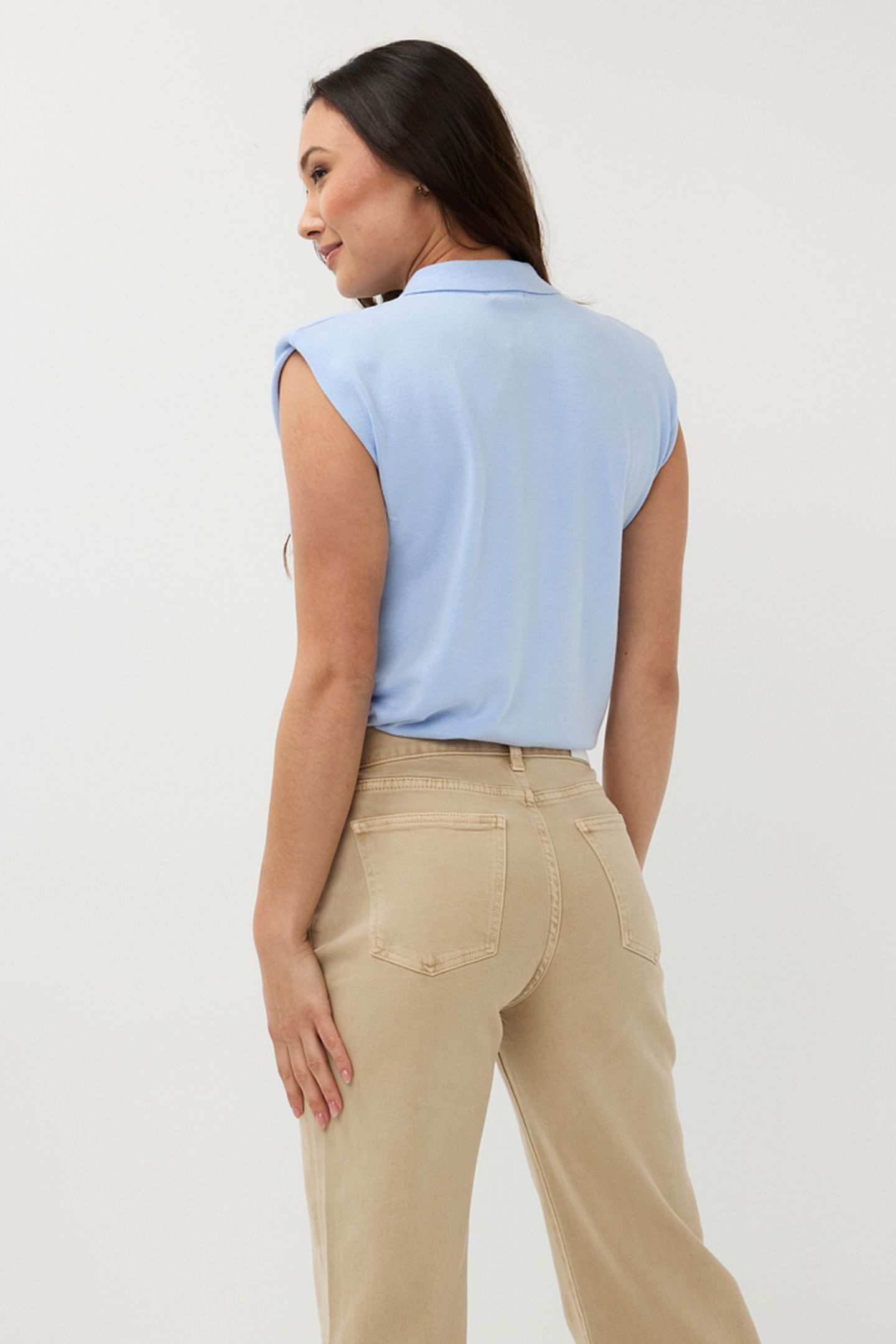 TOP POLO SLV/LSS BASIC KNIT SKY BLUE 4