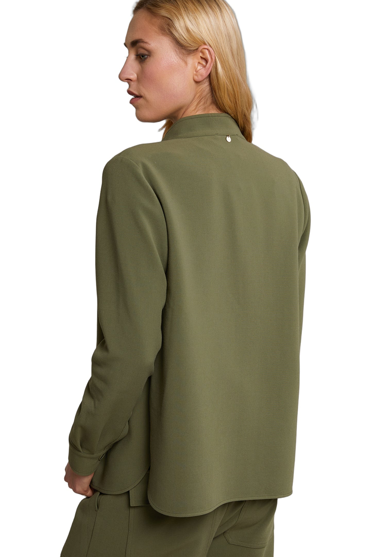 KHAKI BUTTONED BLOUSE LONG SLEEVES 3