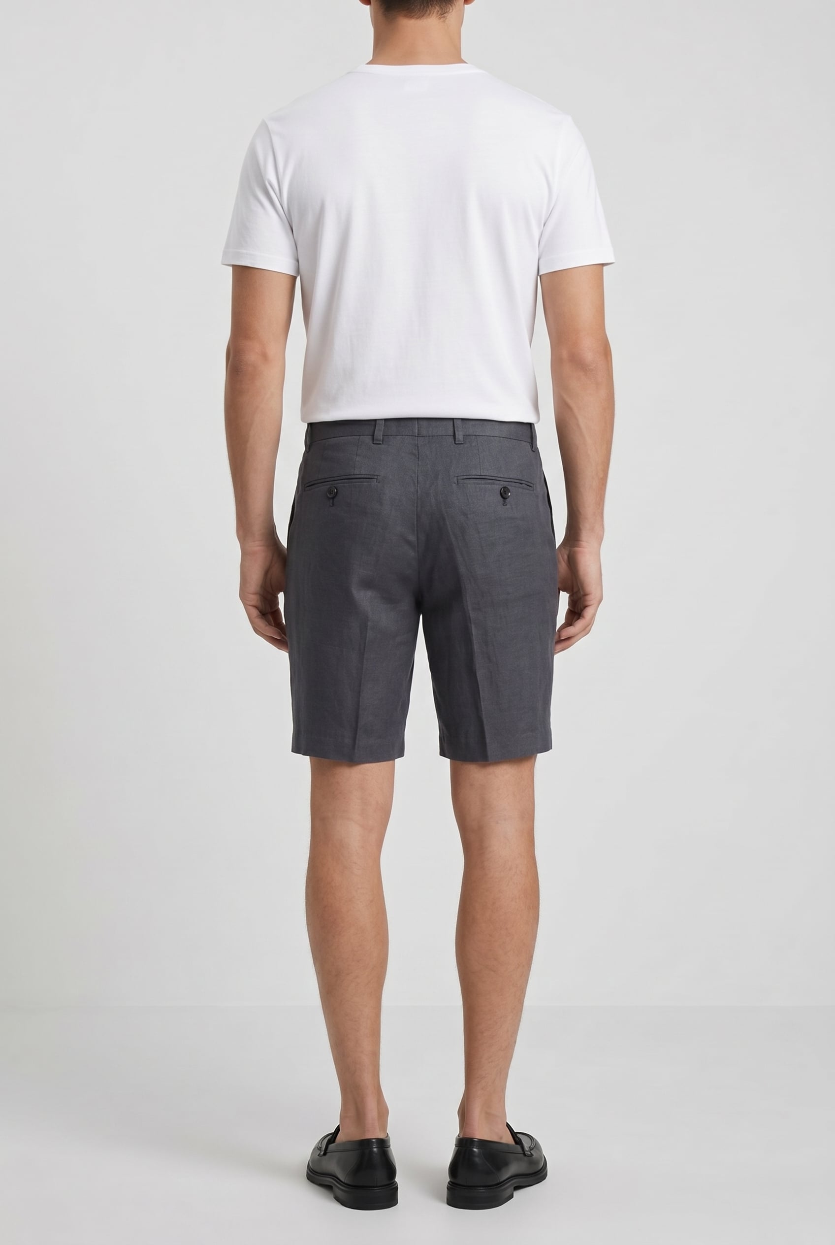 LINEN SHORT AIRFORCE BLUE 2