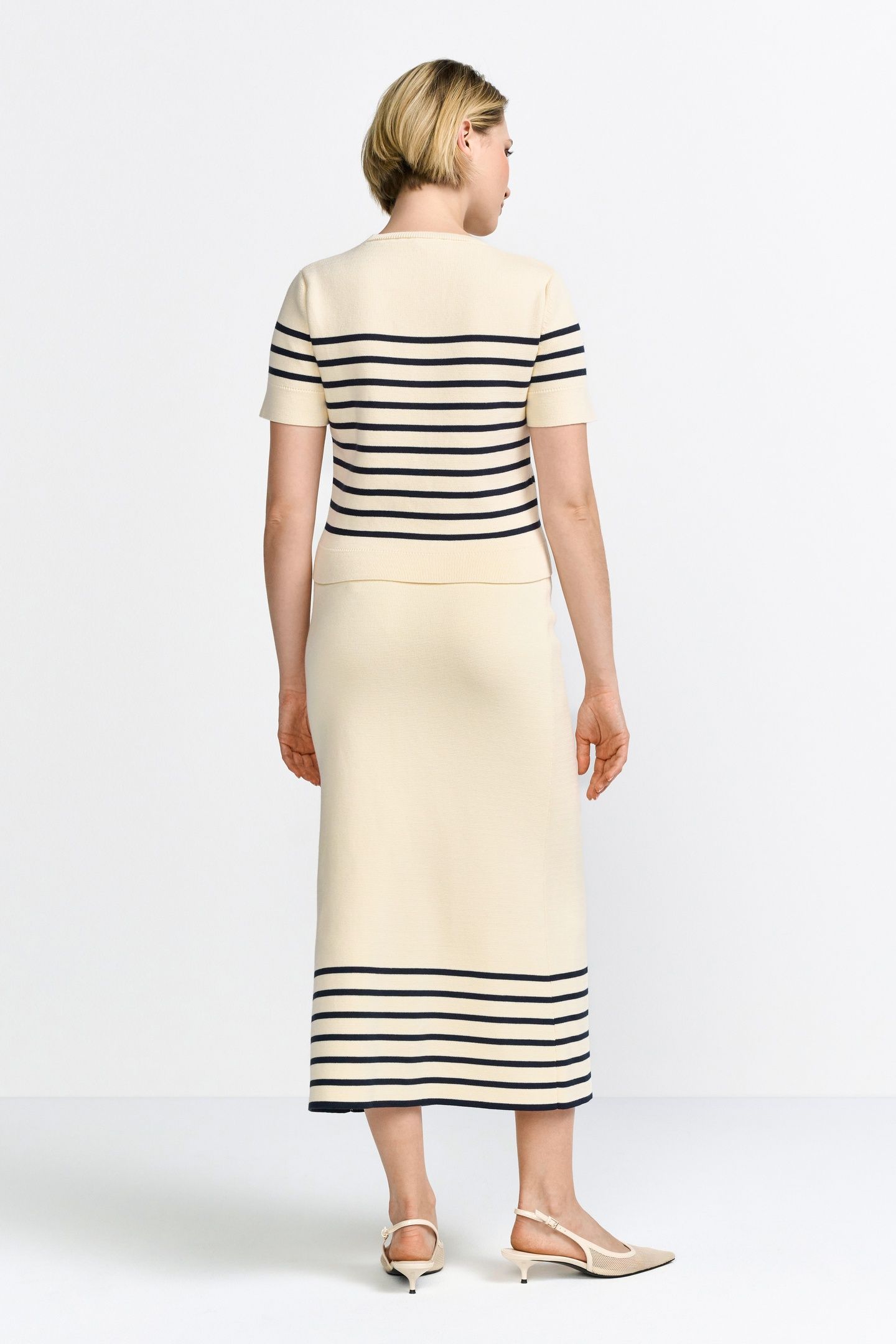 STRIPED KNIT SKIRT PEARL WHITE 4