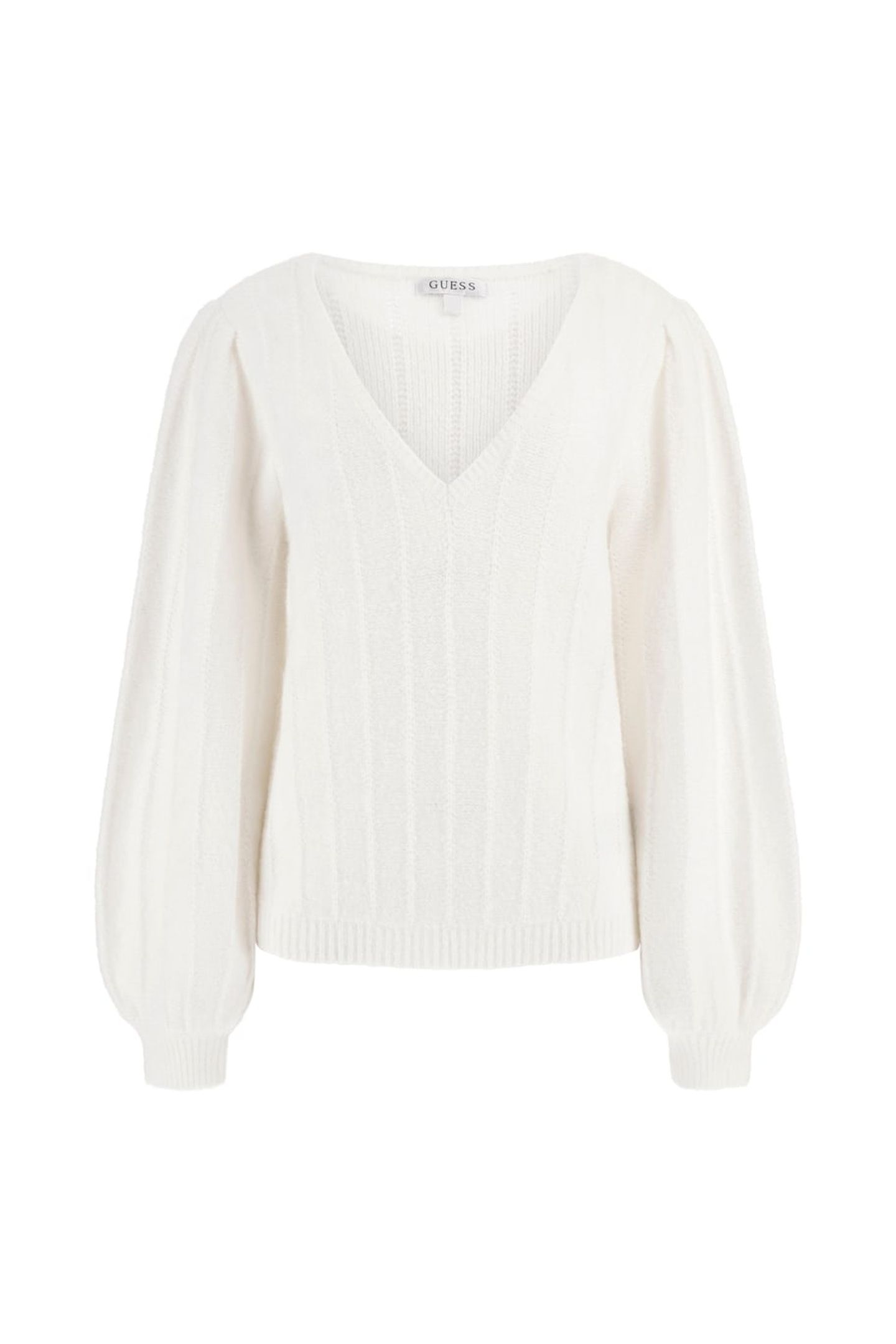 GUESS ECO LS VN MADELINE TEXTU DOVE WHITE 8