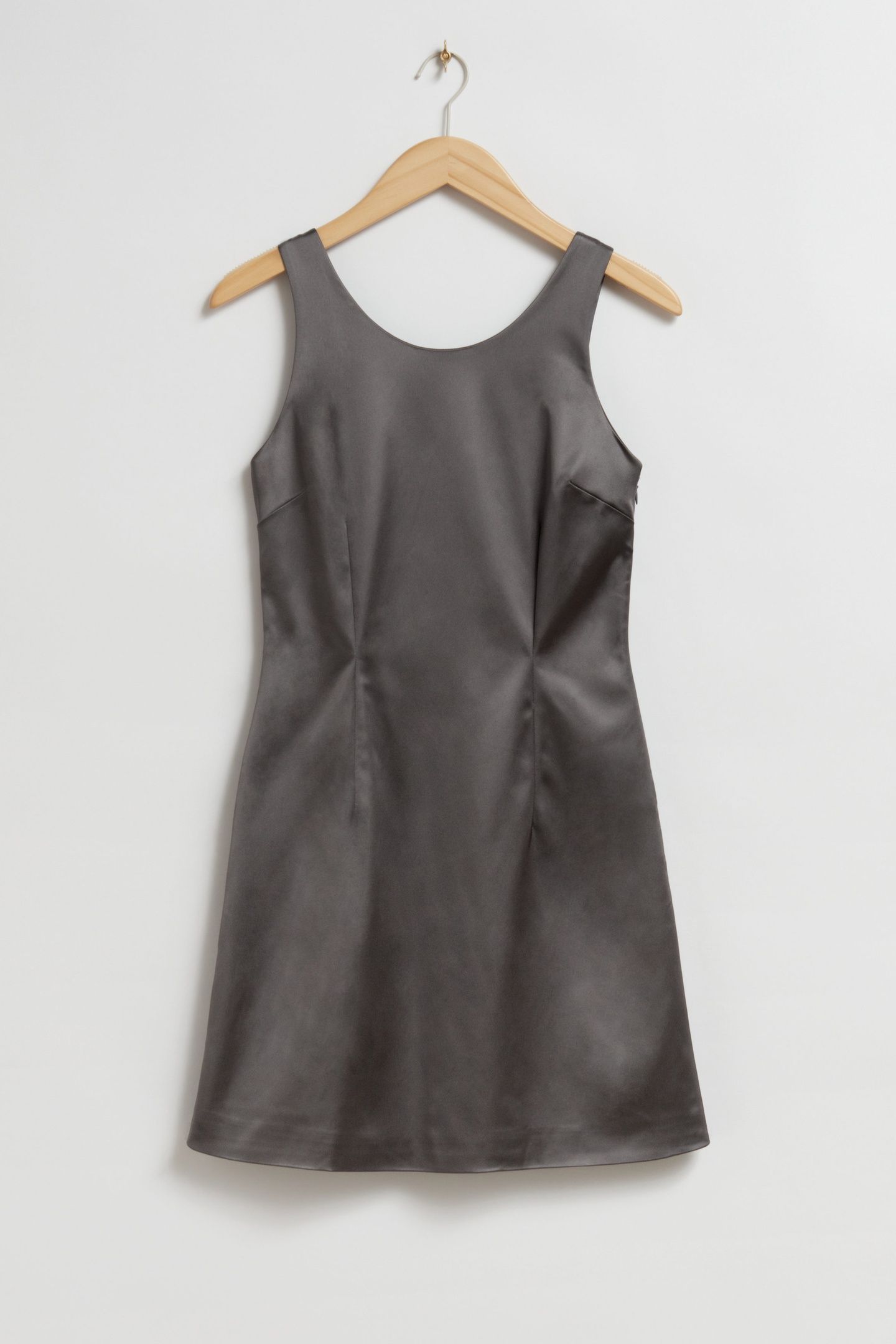 ELLI SATIN DRESS GREY 3