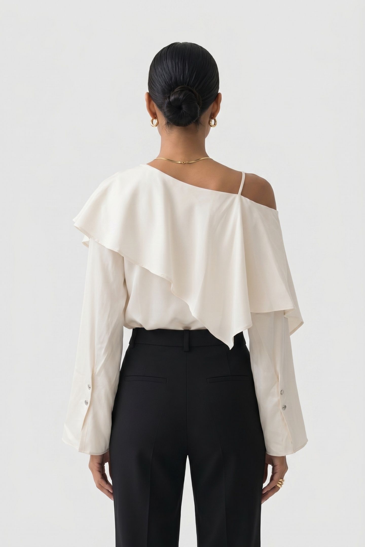 LOLLO SILK BLOUSE WHITE 2