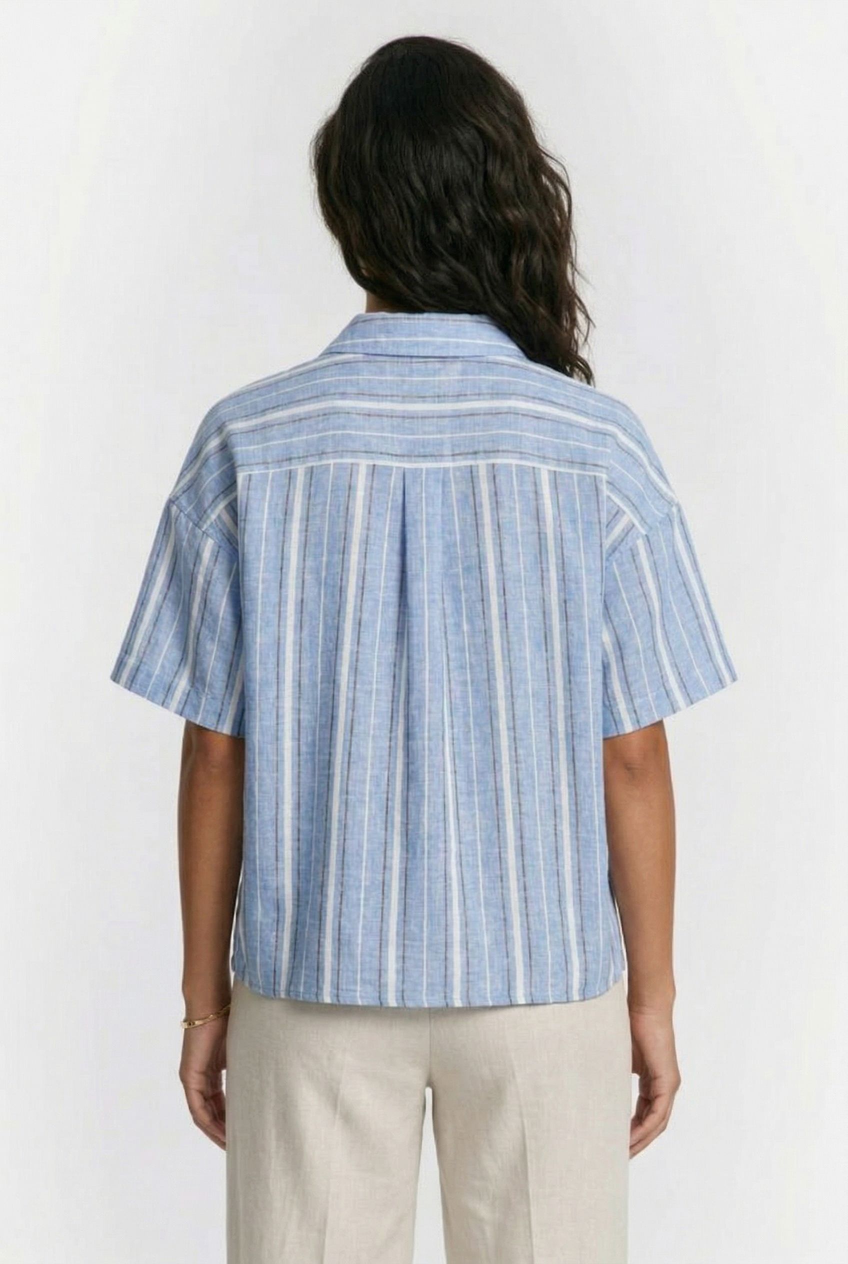 ESRA LINEN SHIRT BLUE 2