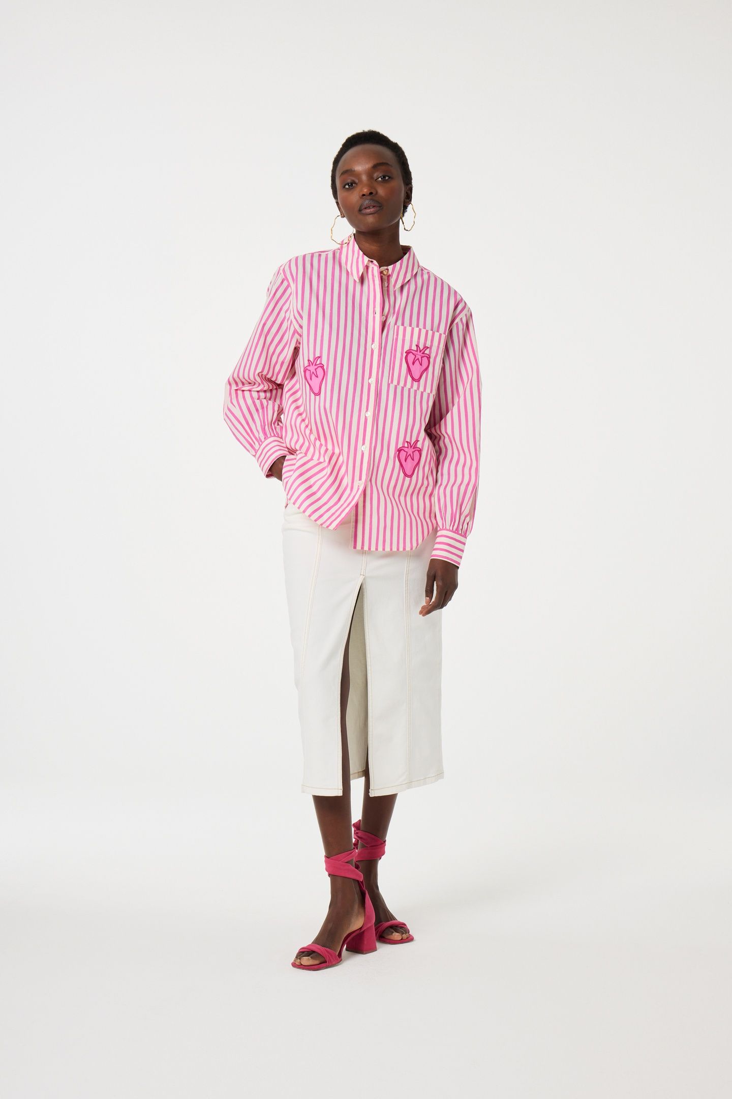 ALEX BLOUSE PINK DREAM/WARM WHITE 1