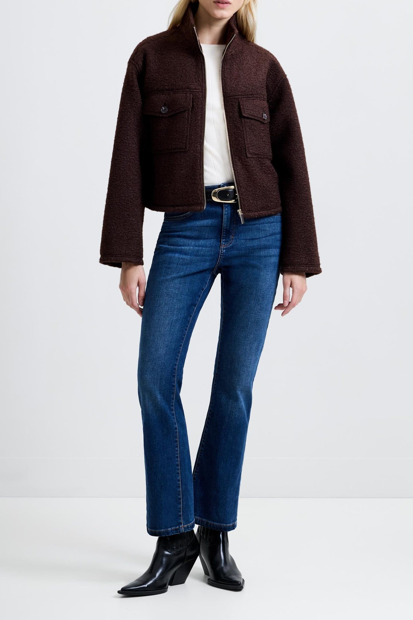DOVER BOUCLE JACKET BITTER CHOCOLATE 2
