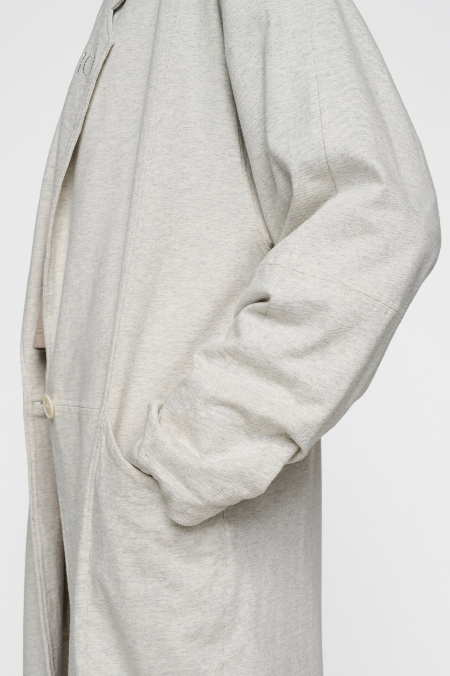 LONG BLAZER JERSEY LIGHT GREY MELEE 4