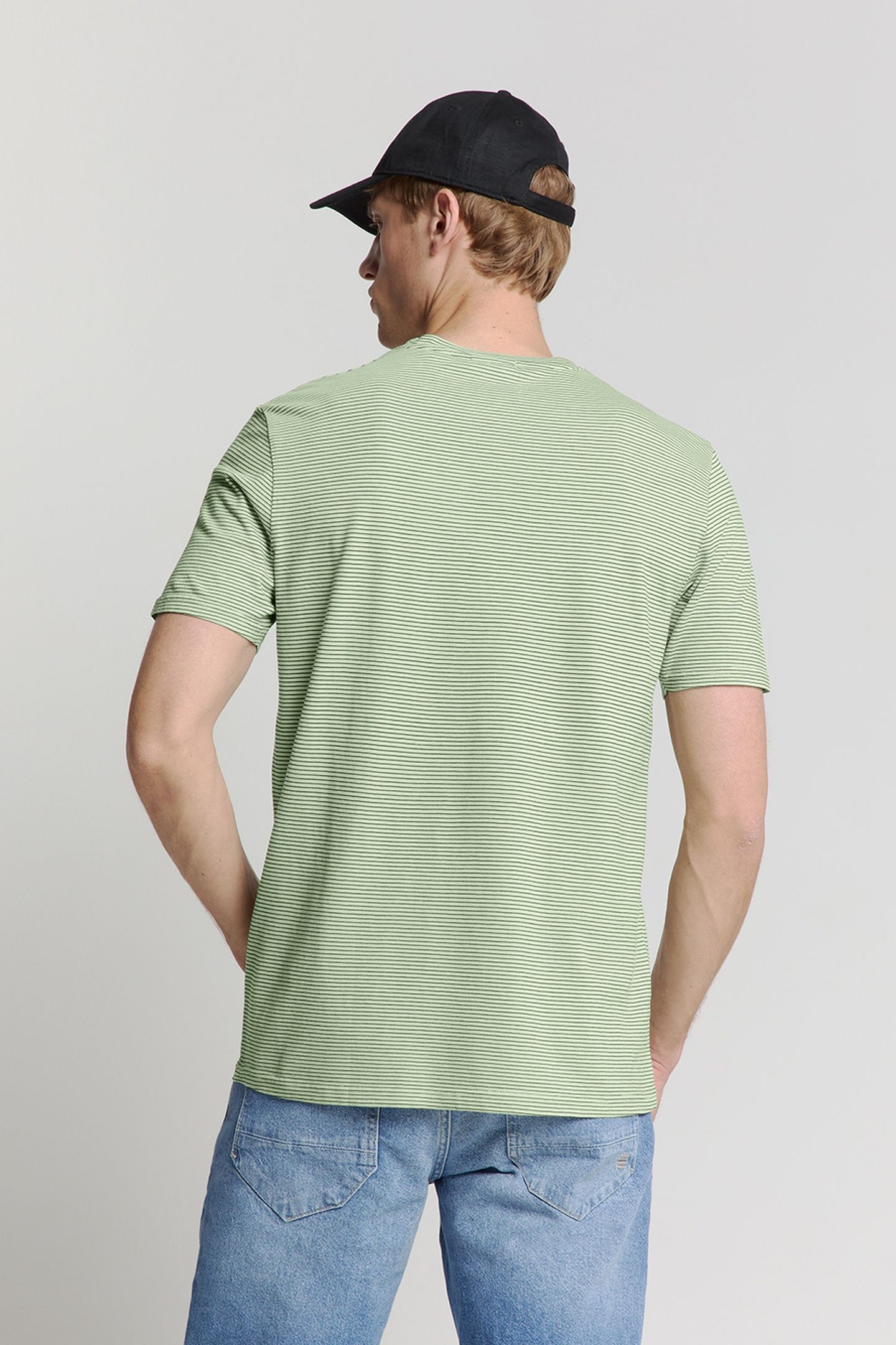 T-SHIRT CREWNECK STRIPES MINT 3