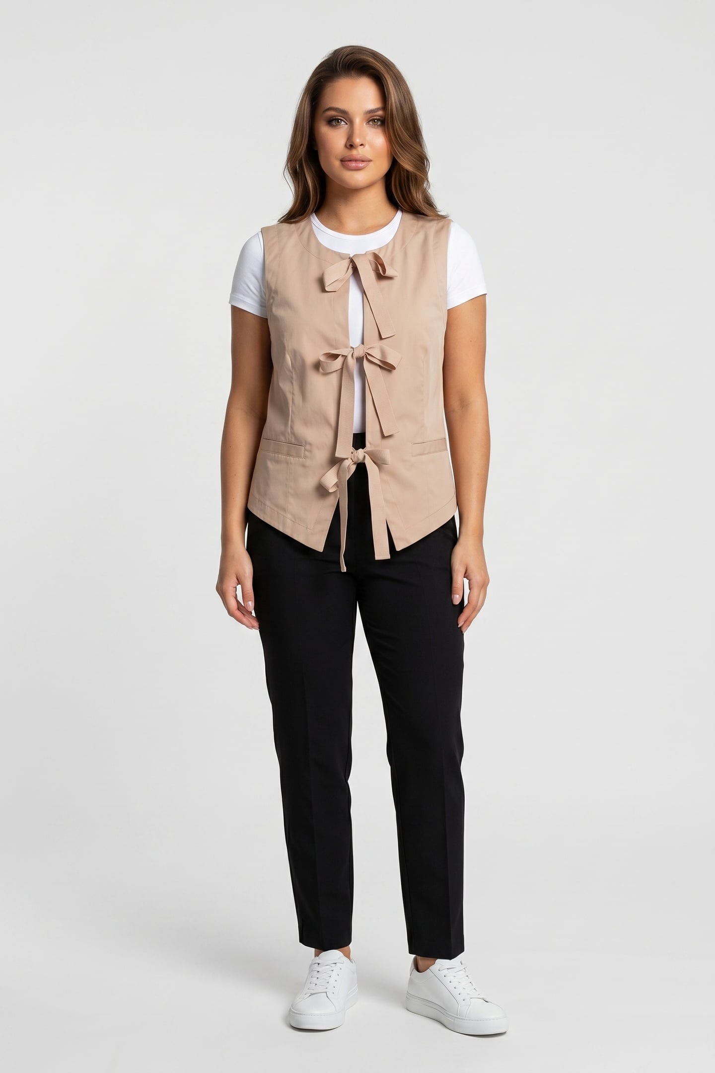 GILET COTTON STRETCH SESAME 1