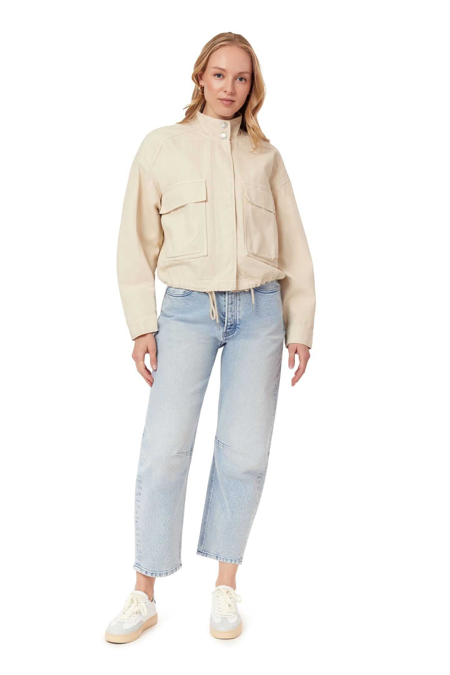 CROPPED UTILITY JACKET WHITECAP GREY 2