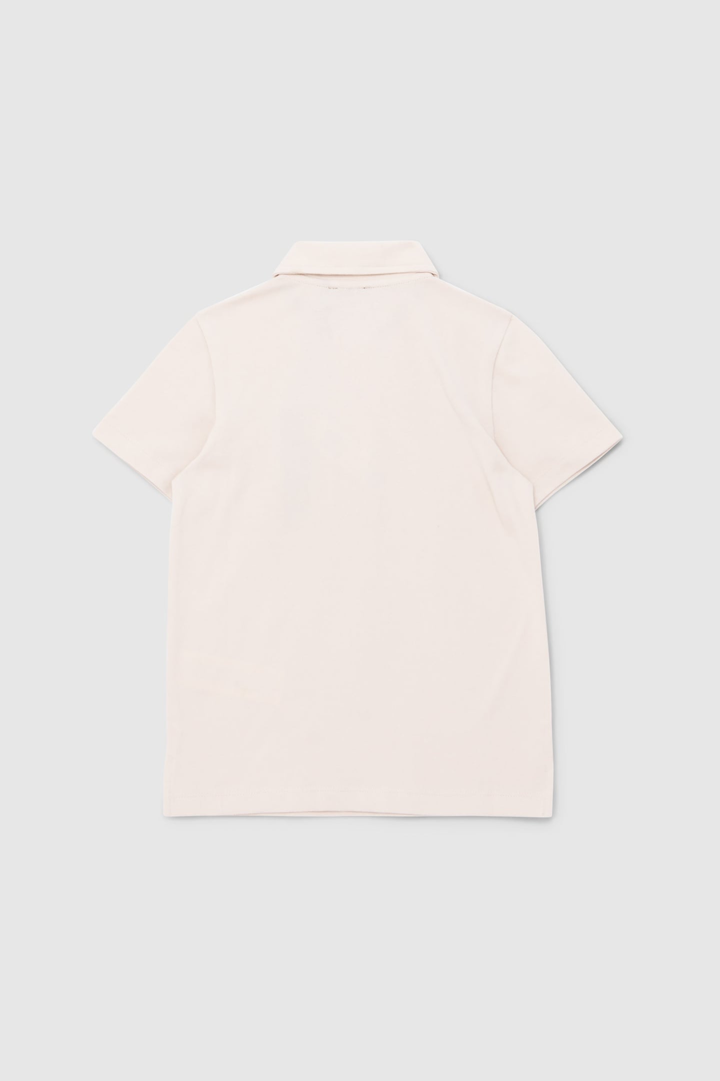 BOYS’ BEIGE ORGANIC COTTON POLO SHIRT, CHEST EMBROIDERY 2