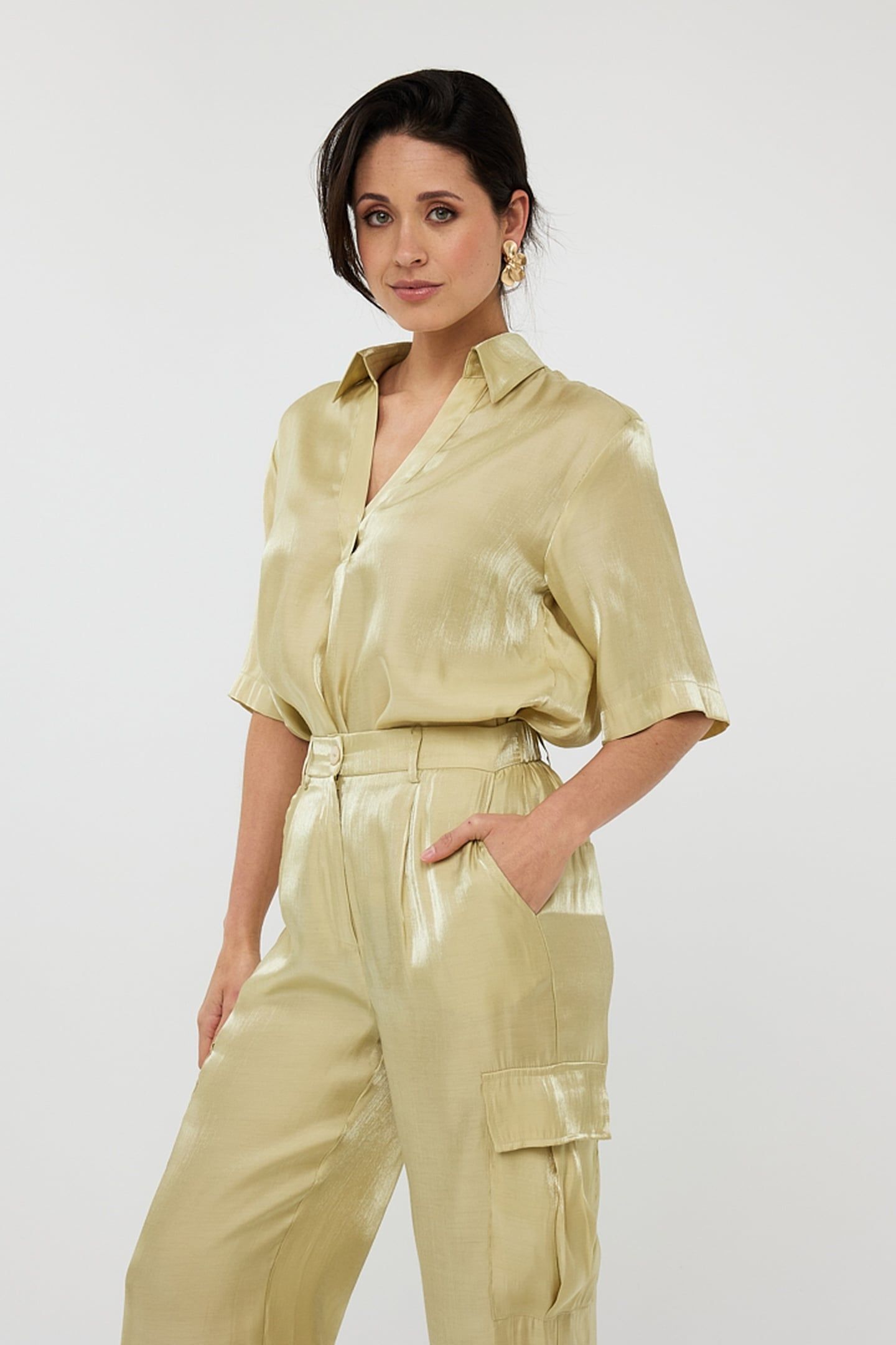 BLOUSE OVERSIZED SILKY TOUCH LEMON PIE 2