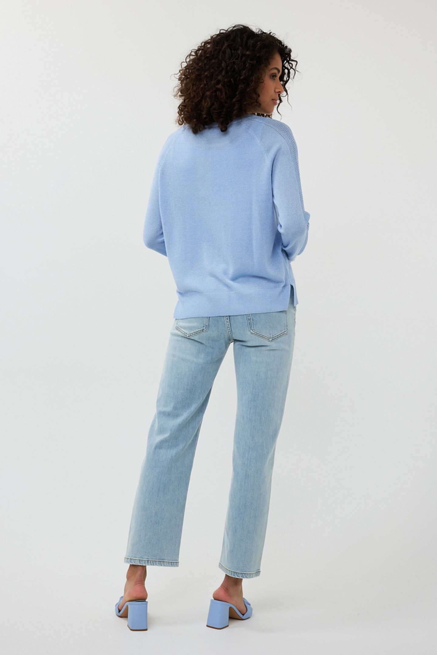 SWEATER RAGLAN POINTELLE LUREX SKY BLUE 2