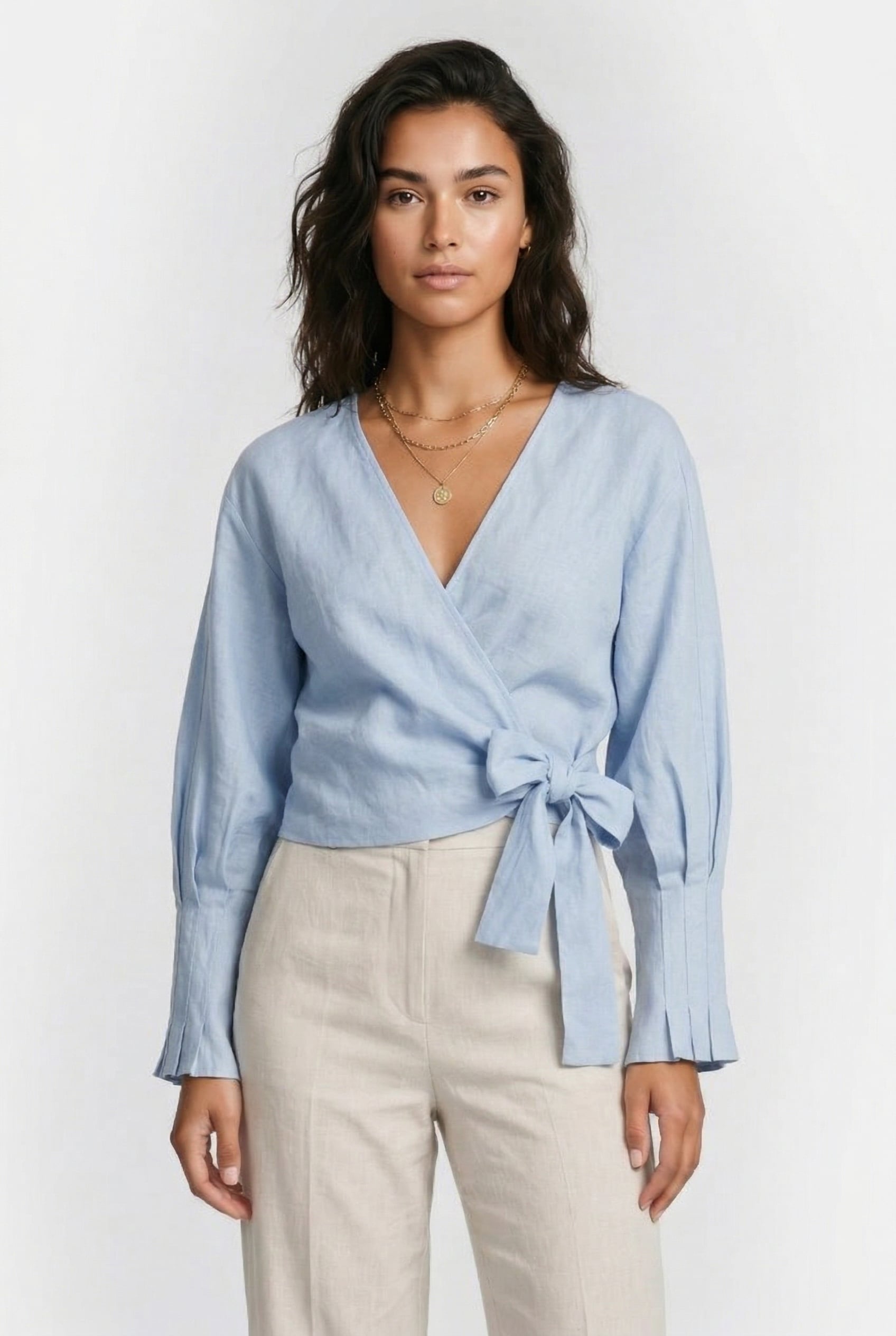 DOT BLOUSE BLUE 1