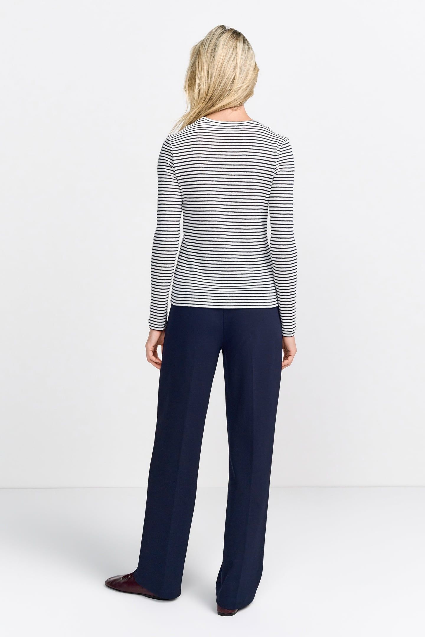 SPARKLE STRIPED LONGSLEEVE ORGANIC MIDNIGHT BLUE 3
