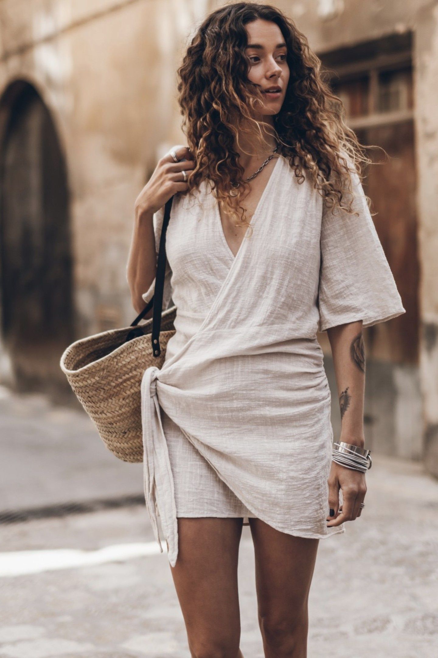 THE LIGHT WRAP DRESS WHITE 2