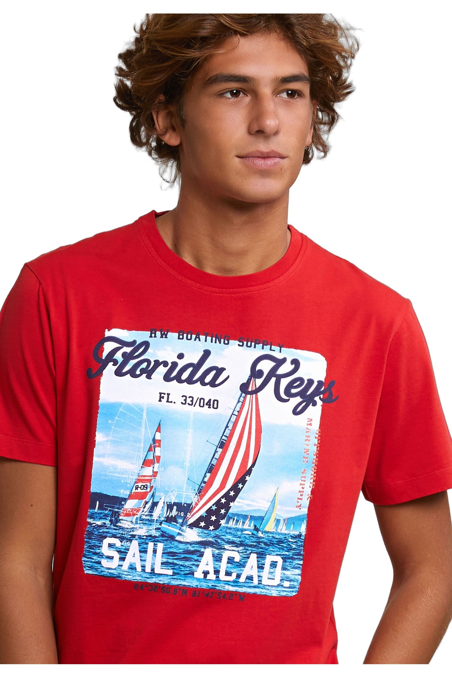 NORMAL FIT BASIC T-SHIRT SHORT SLEEVES HARVARD RED 3