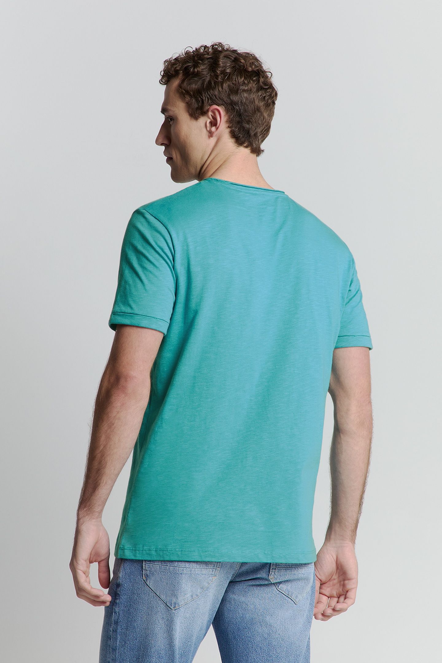 T-SHIRT CREWNECK SLUB SEABLUE 4