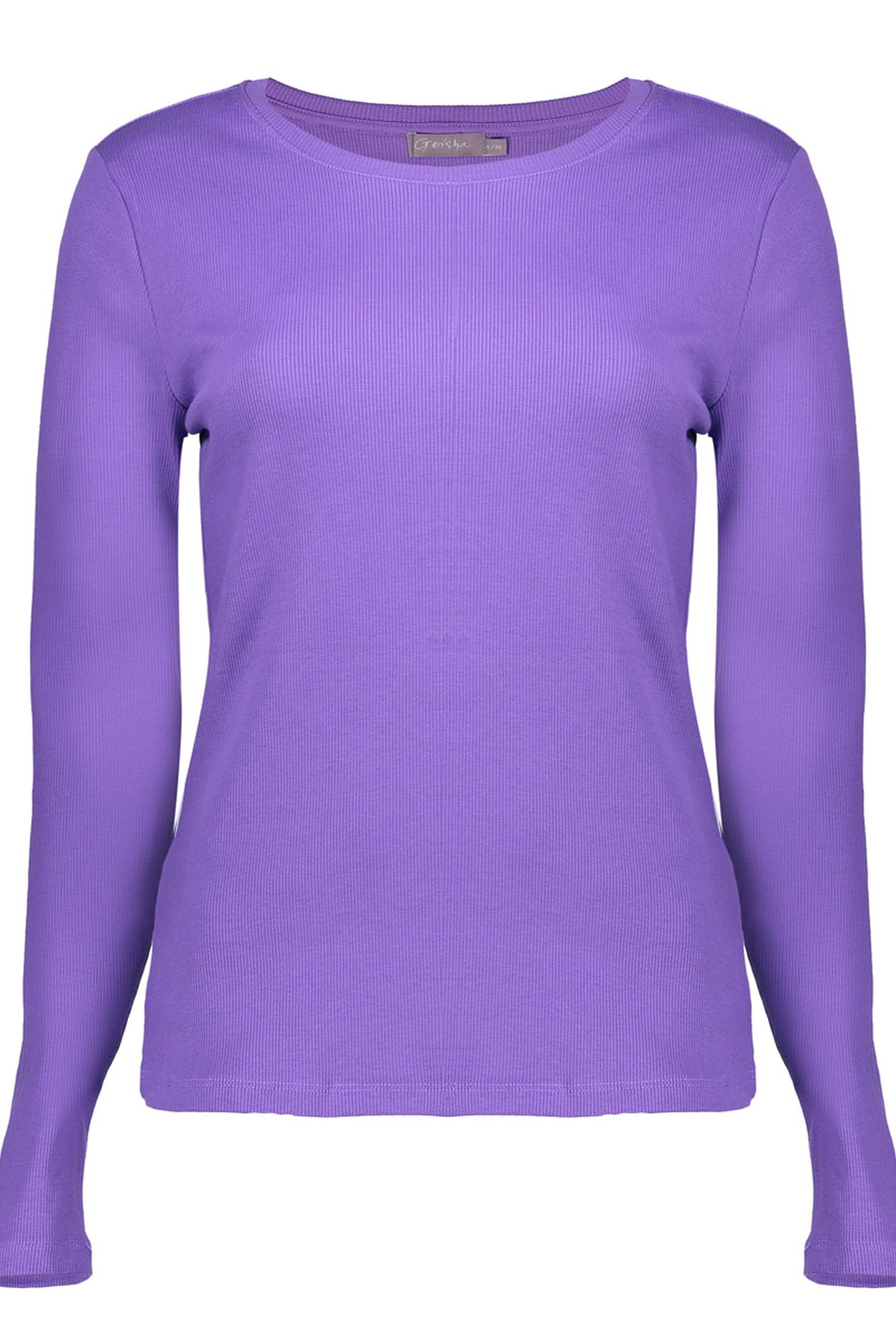 T-SHIRT RIB ROUND NECK PURPLE 1