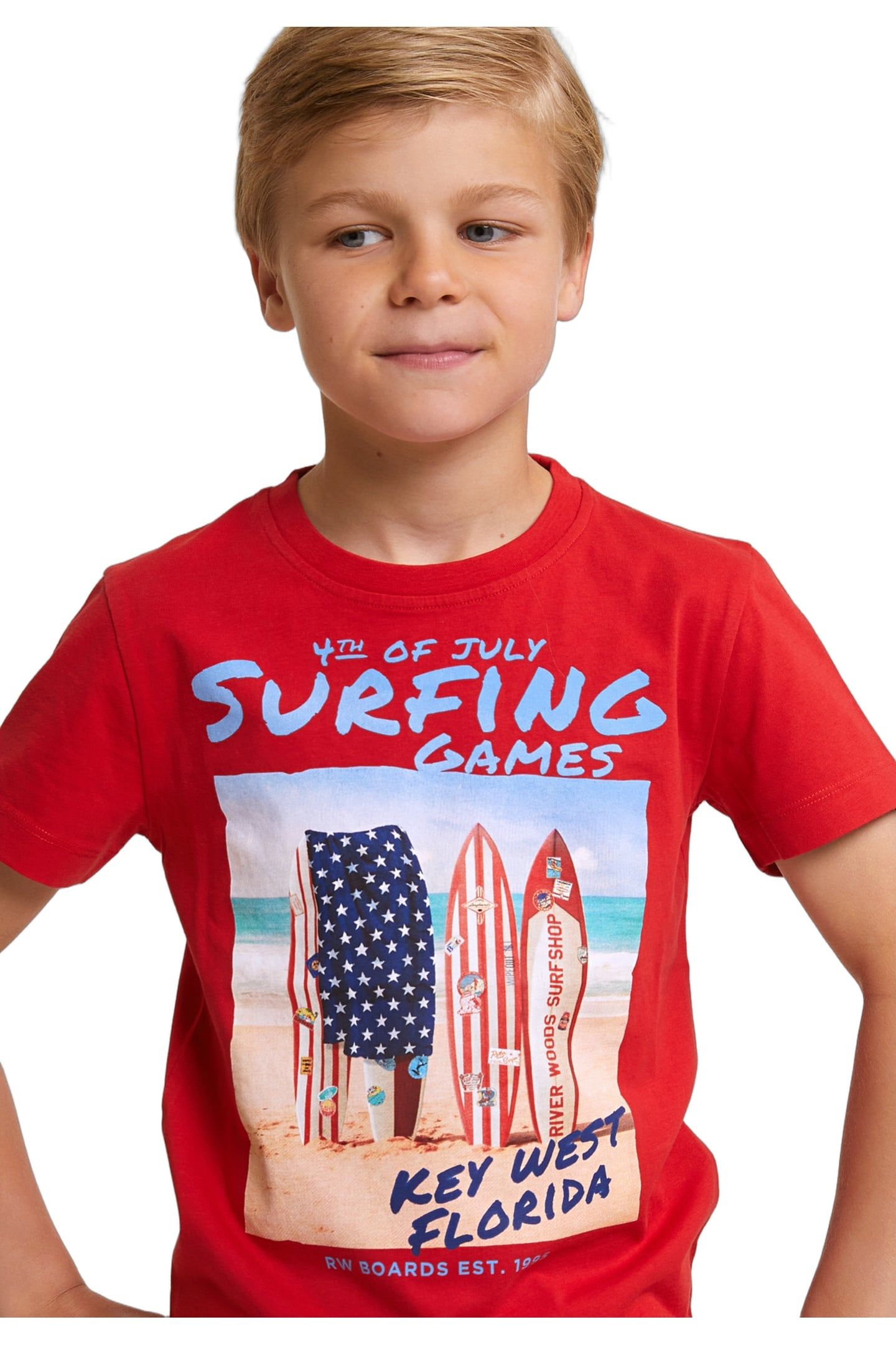 NORMAL FIT BASIC T-SHIRT SHORT SLEEVES HARVARD RED 4