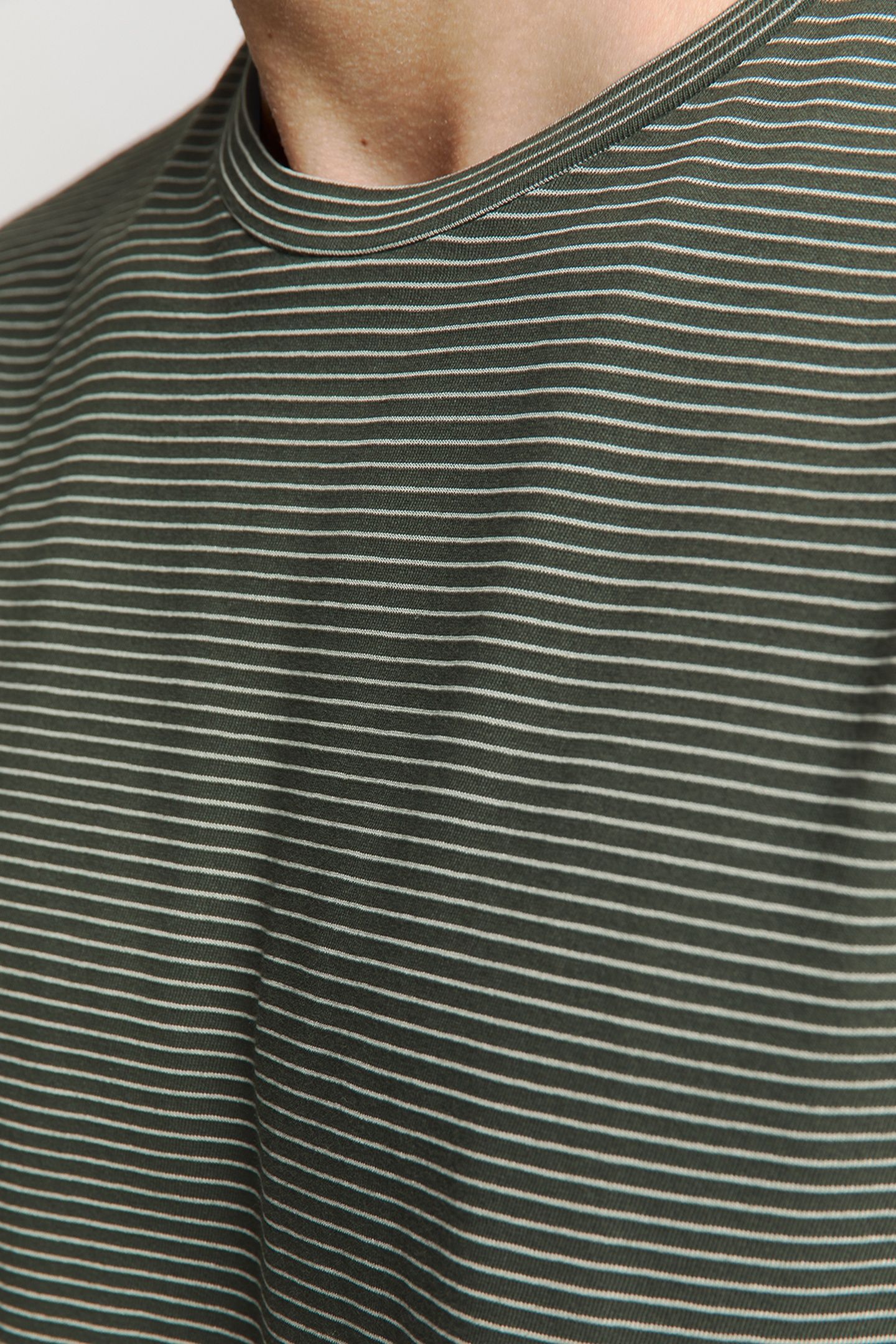 T-SHIRT CREWNECK STRIPES DARK STEEL 7
