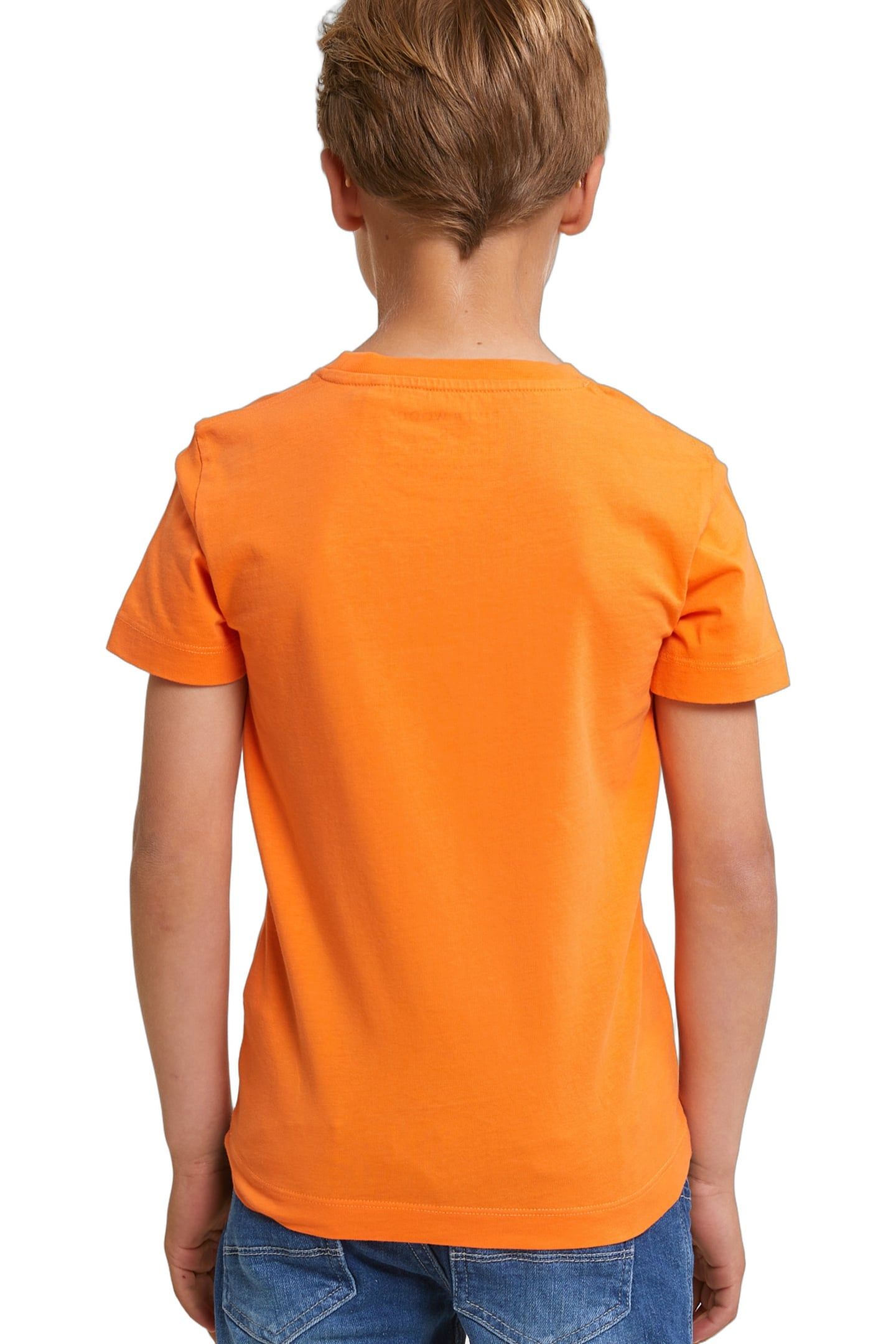NORMAL FIT BASIC T-SHIRT SHORT SLEEVES ELECTRIC ORANGE 3