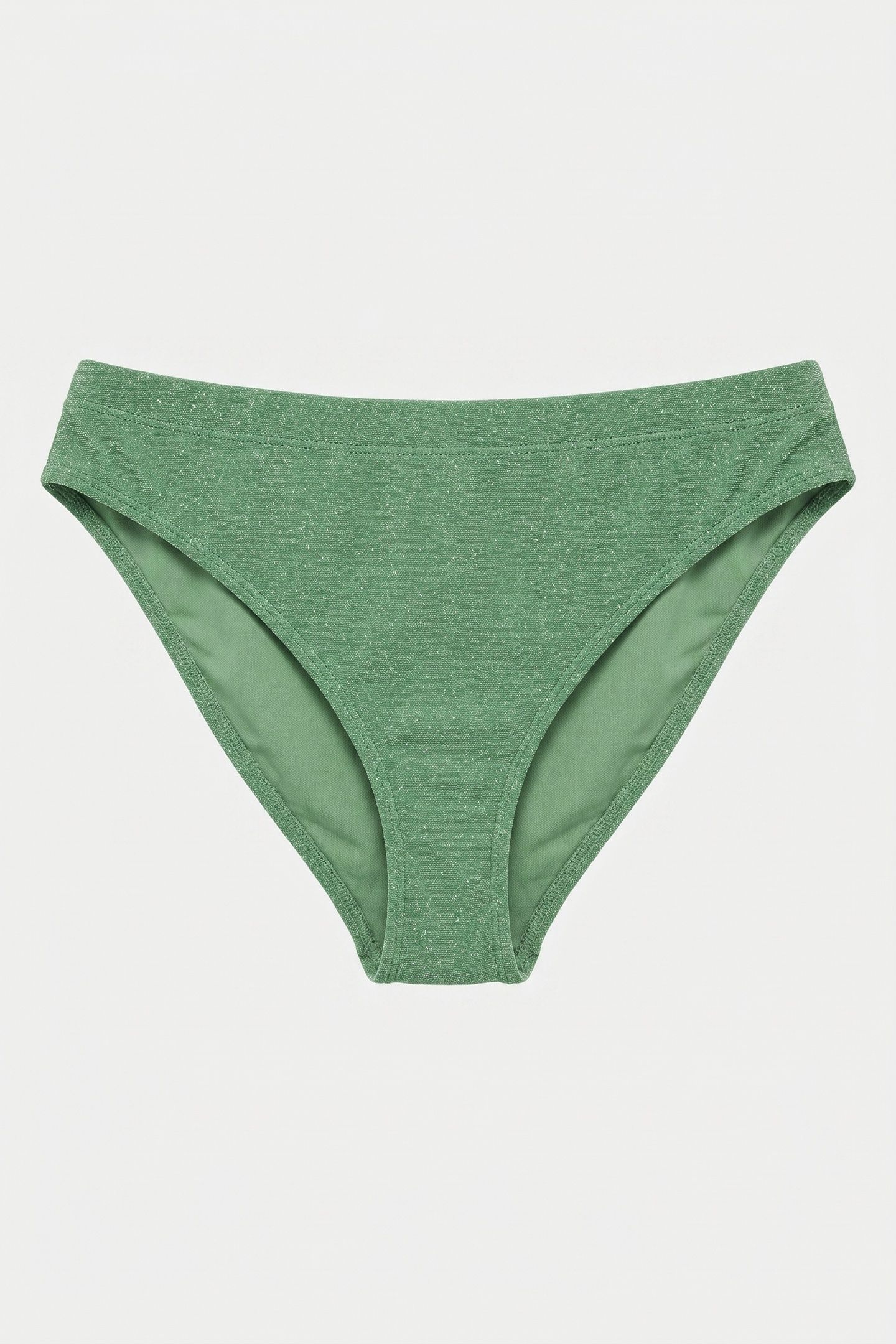 HIGH WAIST BIKINI BOTTOM SICILY GLITTER KELLY GREEN 2