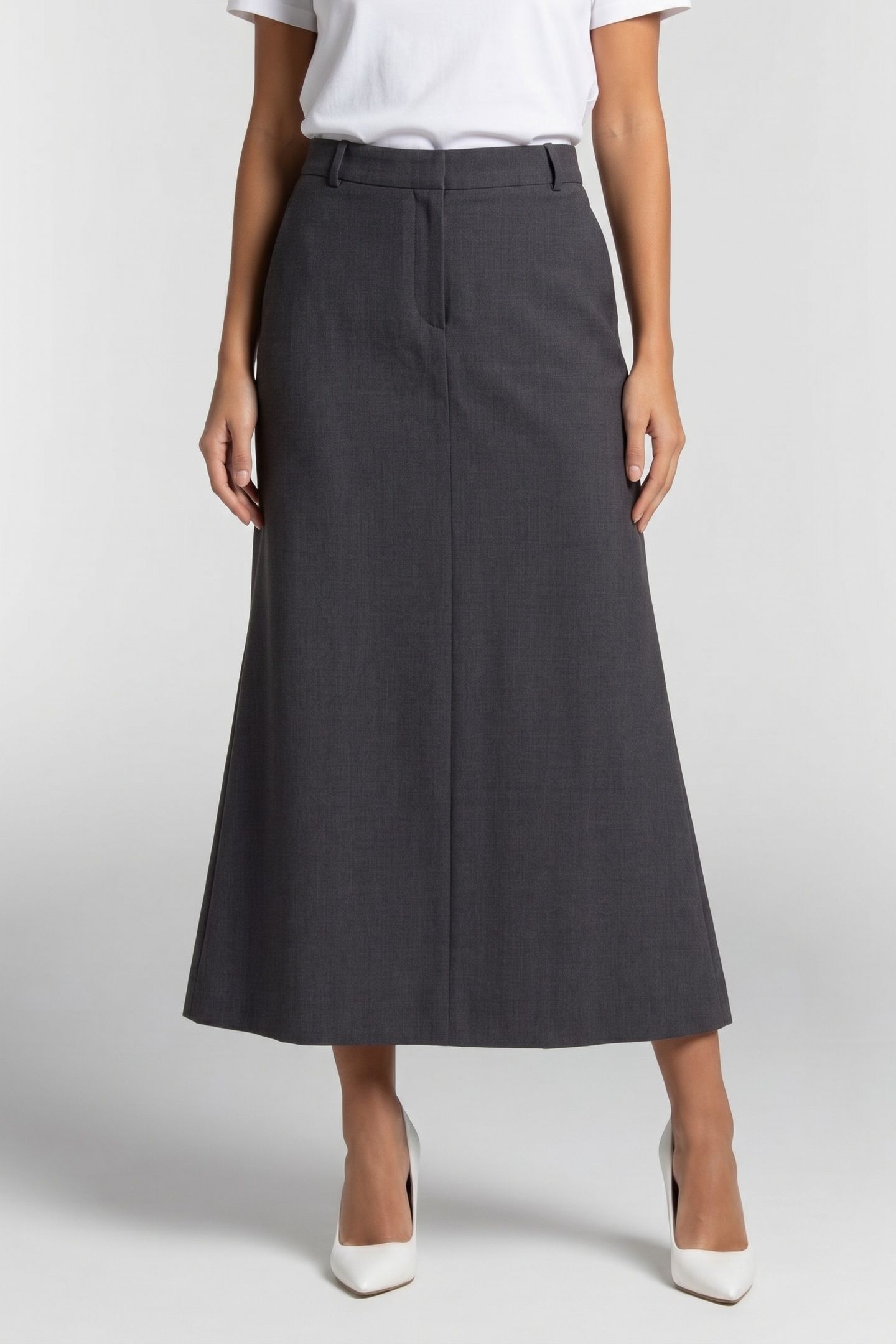 KIMI WOOL SKIRT GREY 1