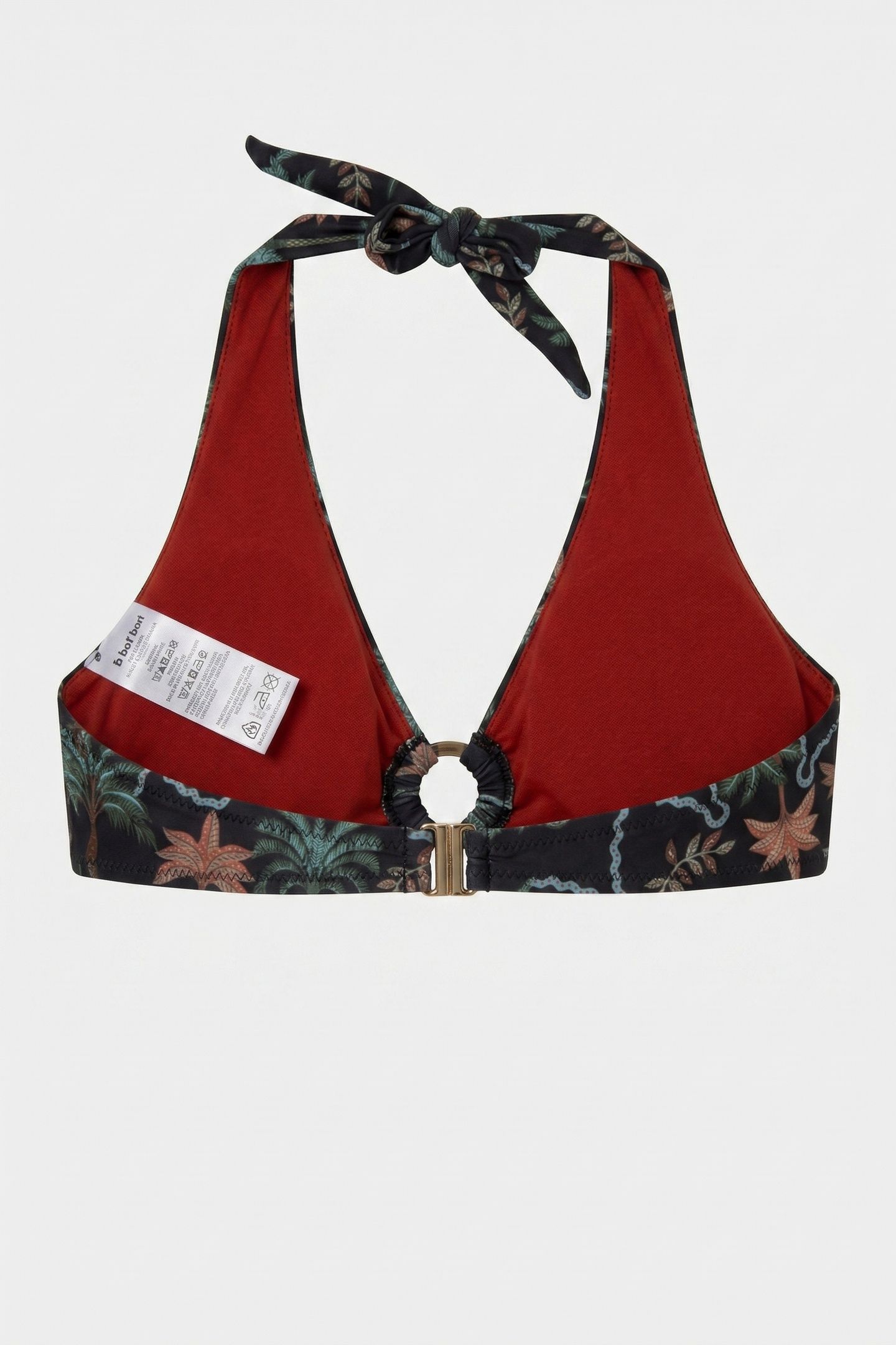 CARO BIKINI TOP JAIPUR PALM BLACK 3