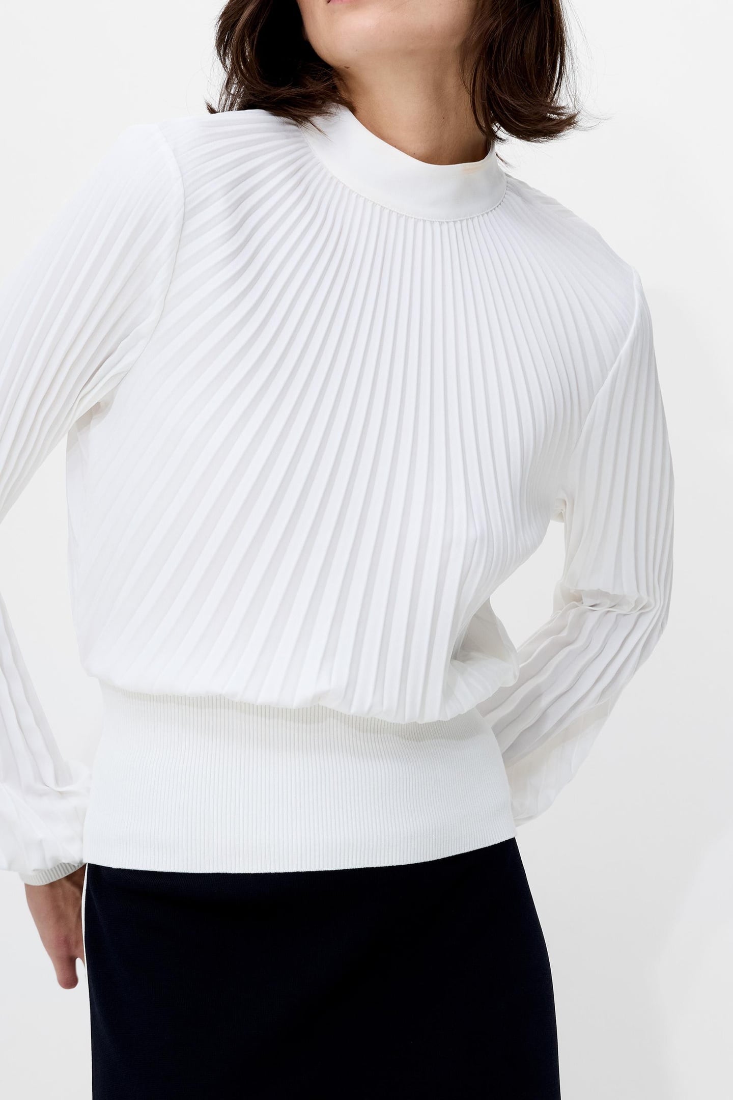 LEVY BALLOON SLEEVE TOP WINTER WHITE 4