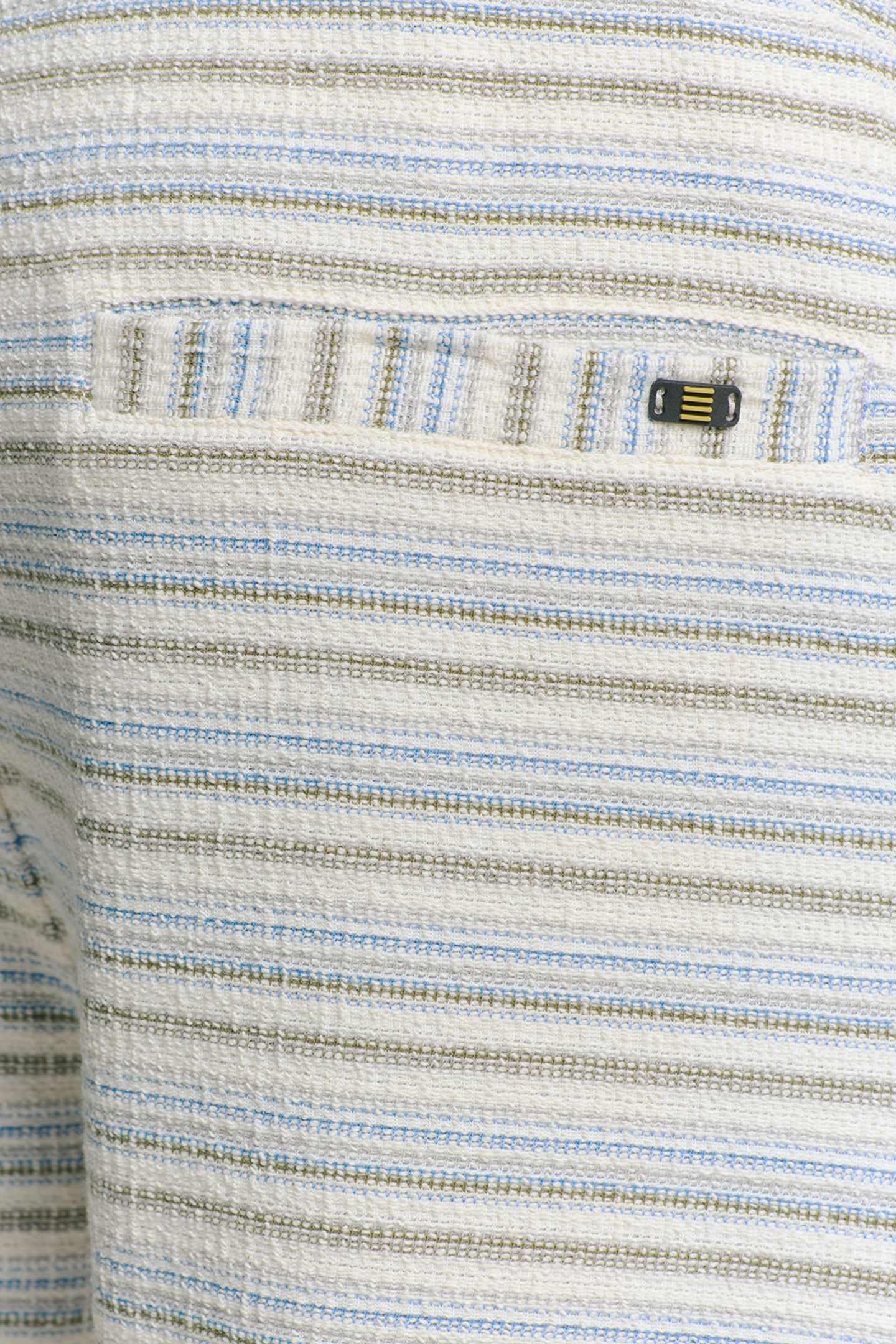 SHORT JERSEY MULTI COLOURED JACQUARD SLUB STRIPE DEEP BLUE 7