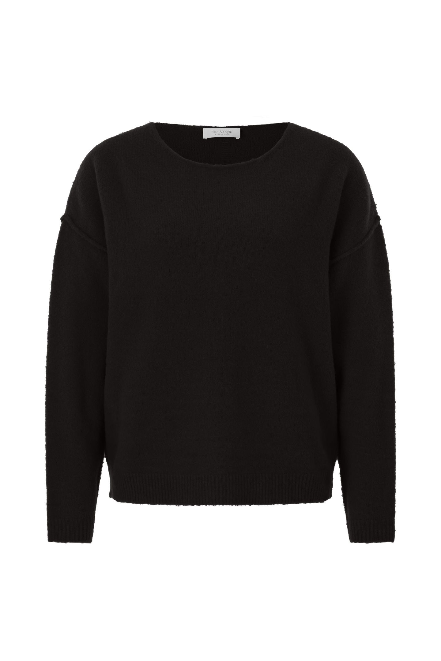 CREW-NECK OUTSIDE SEAMS BLACK 1